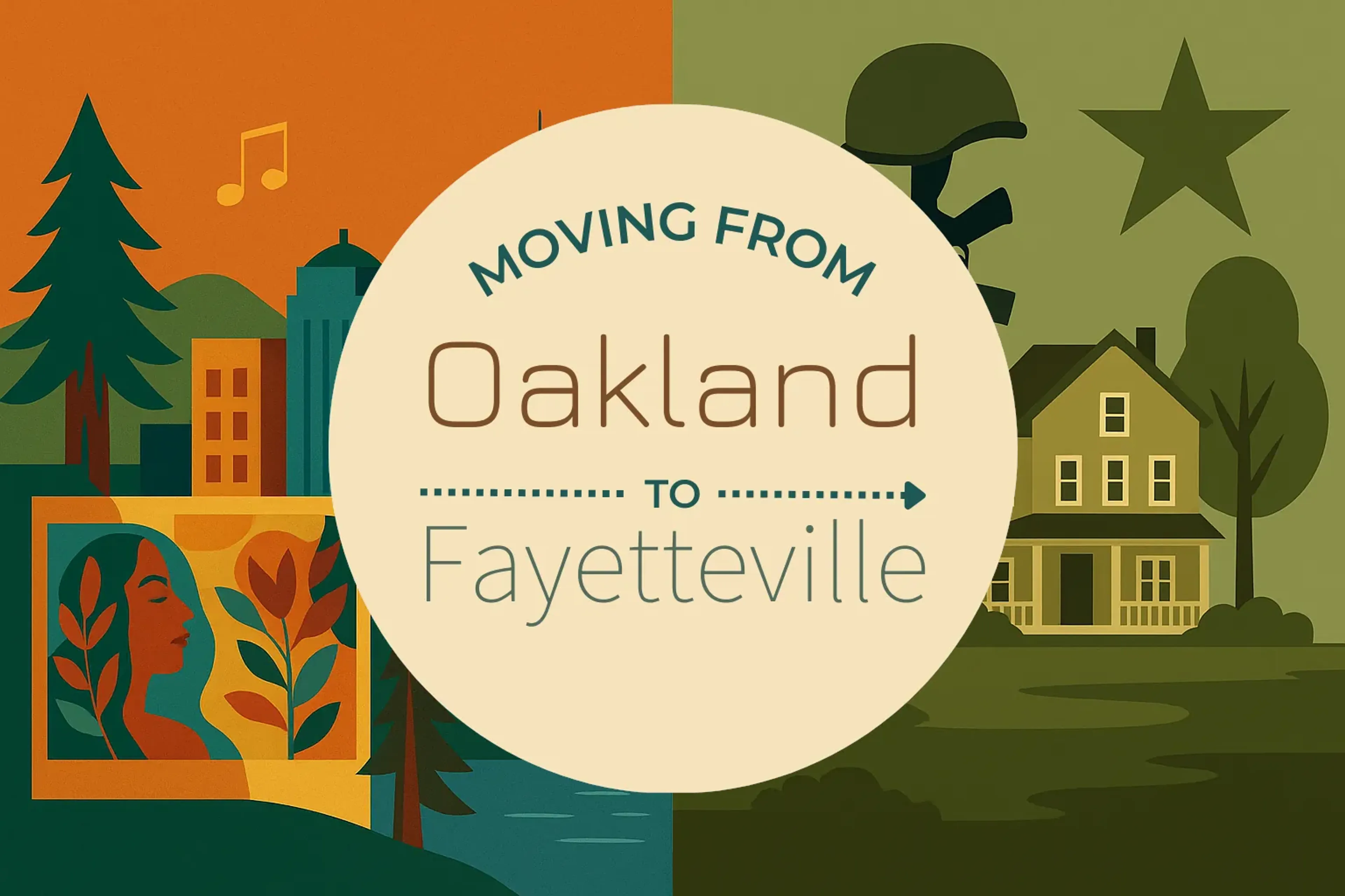Side-by-side comparison of Oakland to Fayetteville moving companies