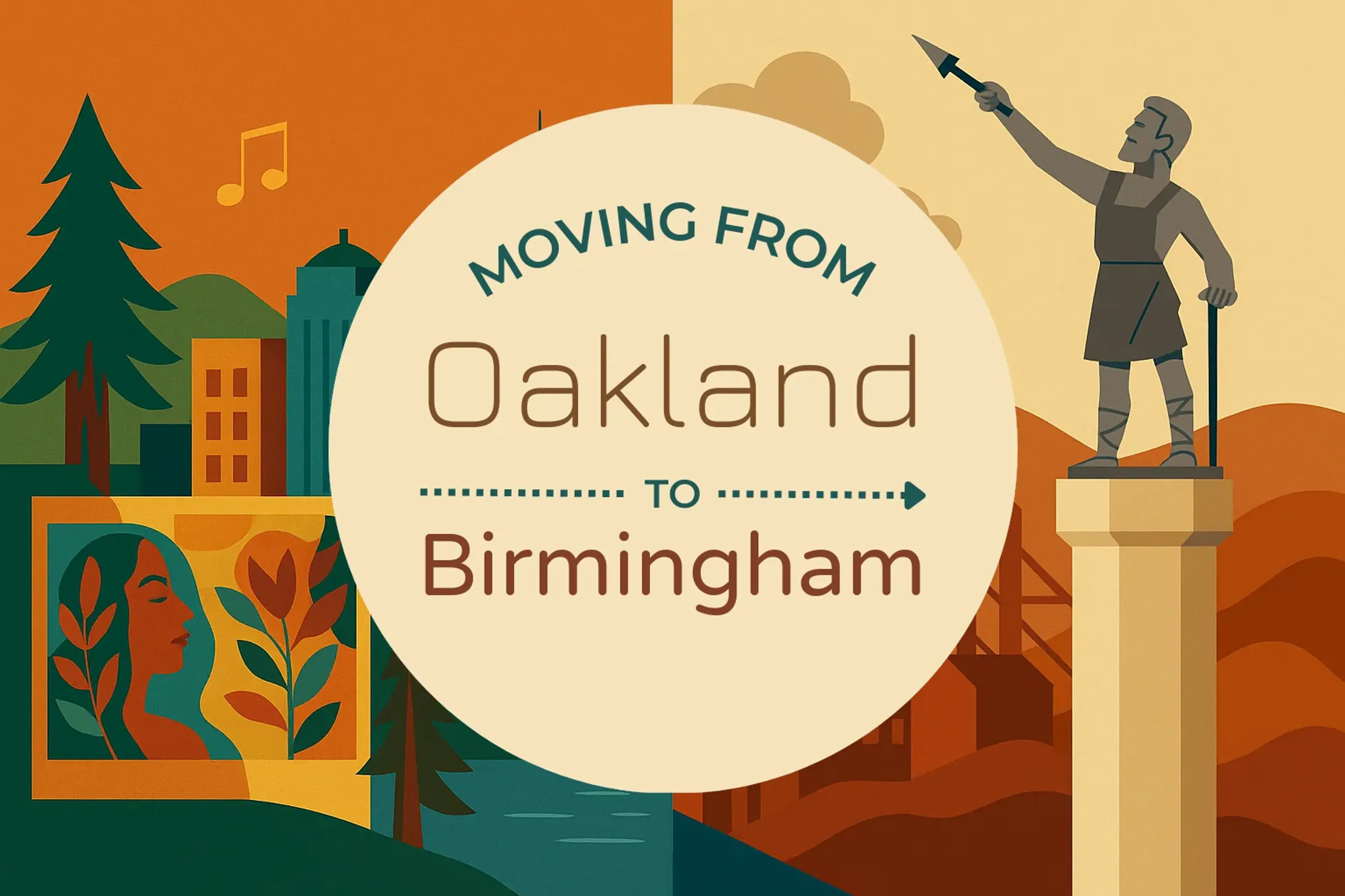 Side-by-side comparison of Oakland to Birmingham moving companies