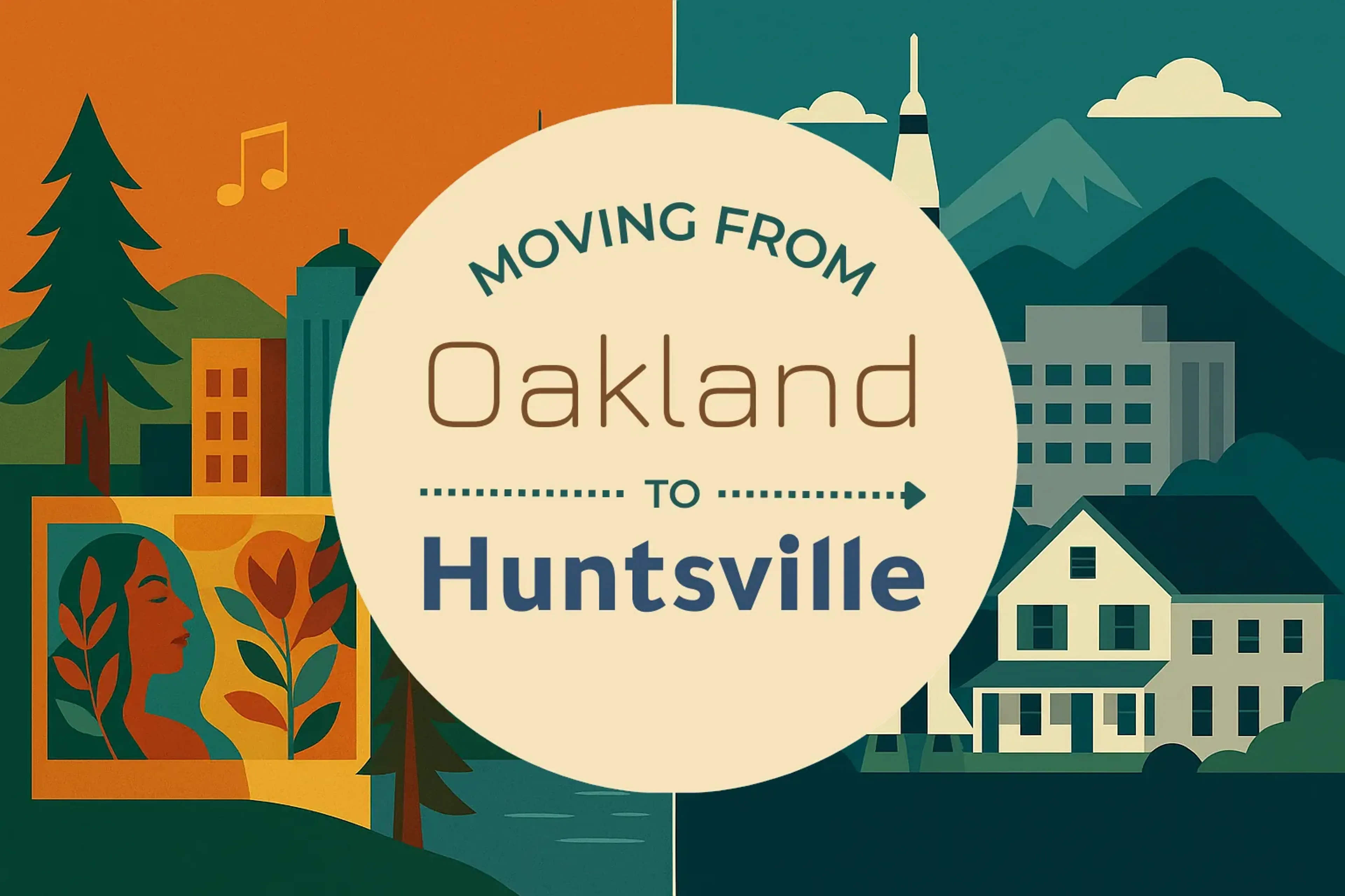 Side-by-side comparison of Oakland to Huntsville moving companies