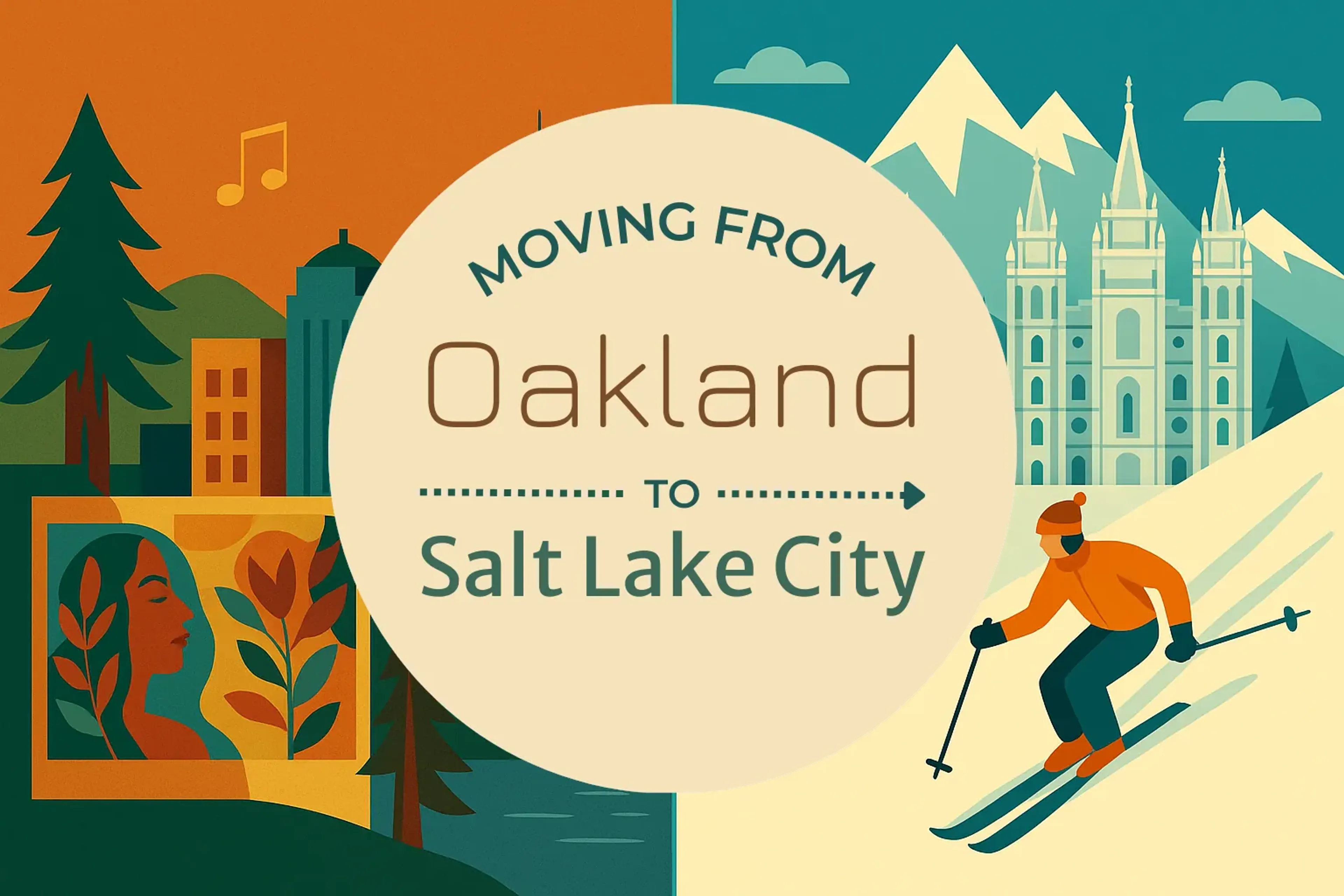 Side-by-side comparison of Oakland to Salt Lake City moving companies