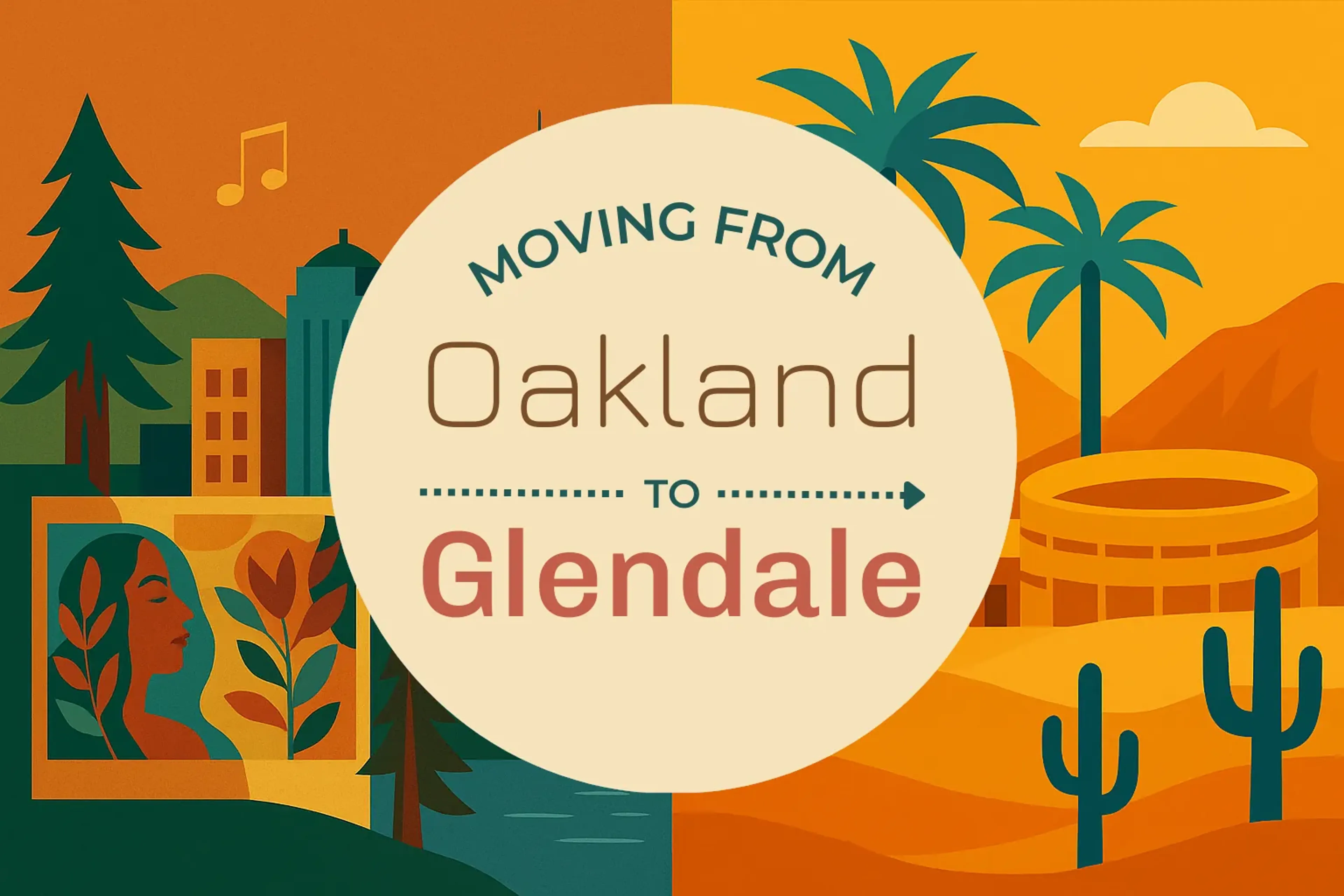 Side-by-side comparison of Oakland to Glendale moving companies