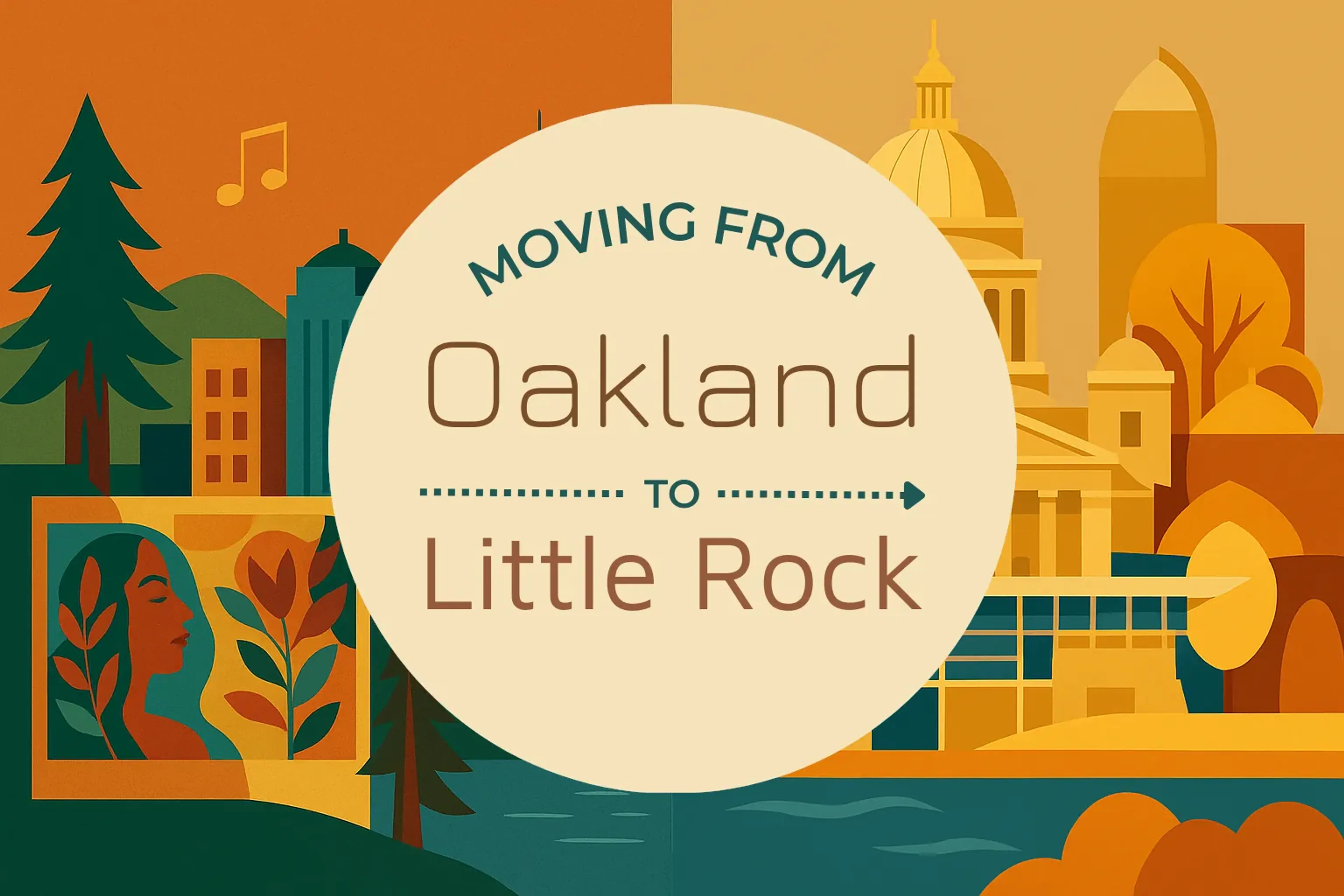 Side-by-side comparison of Oakland to Little Rock moving companies