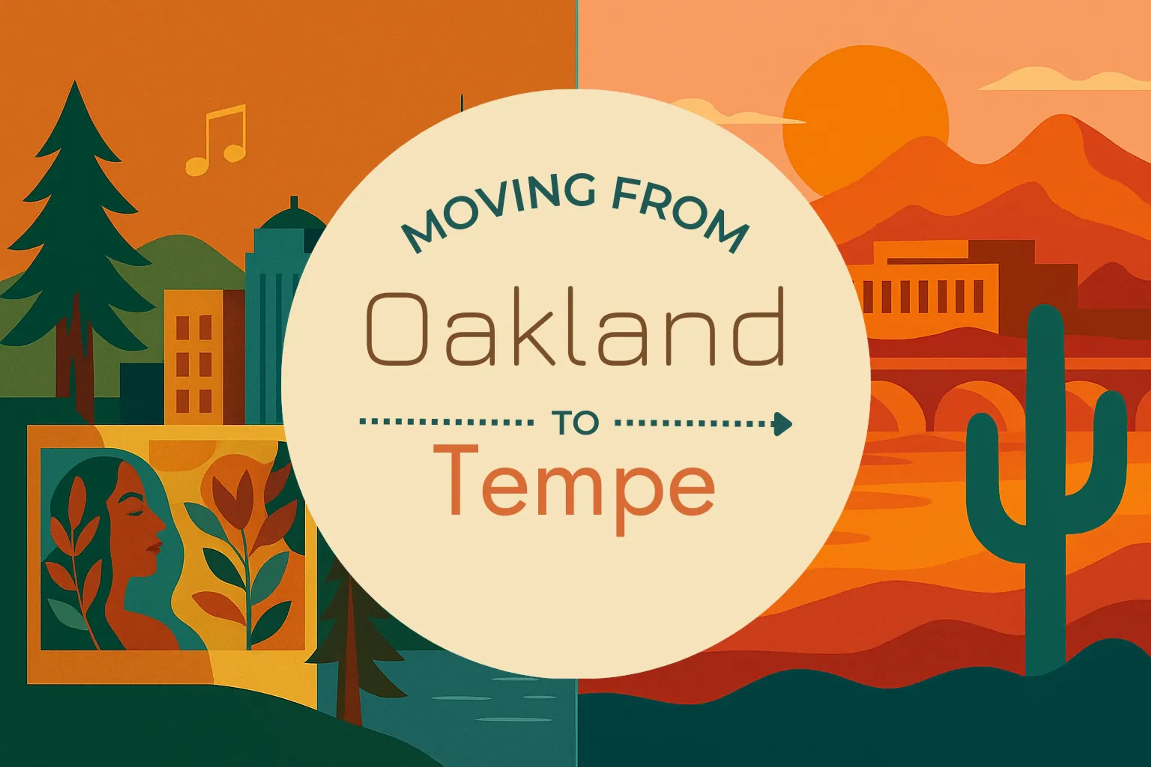 Side-by-side comparison of Oakland to Tempe moving companies