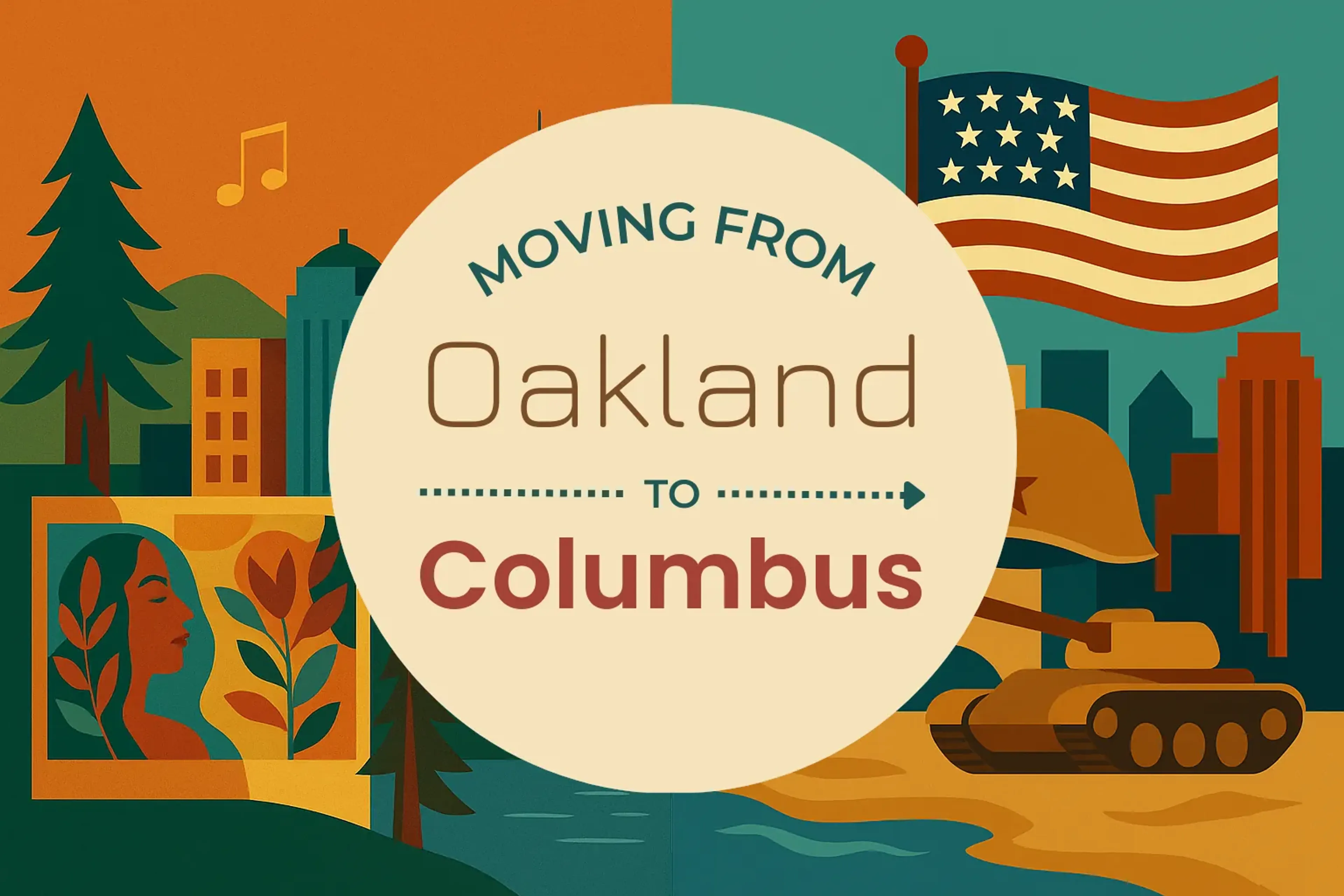 Side-by-side comparison of Oakland to Columbus moving companies