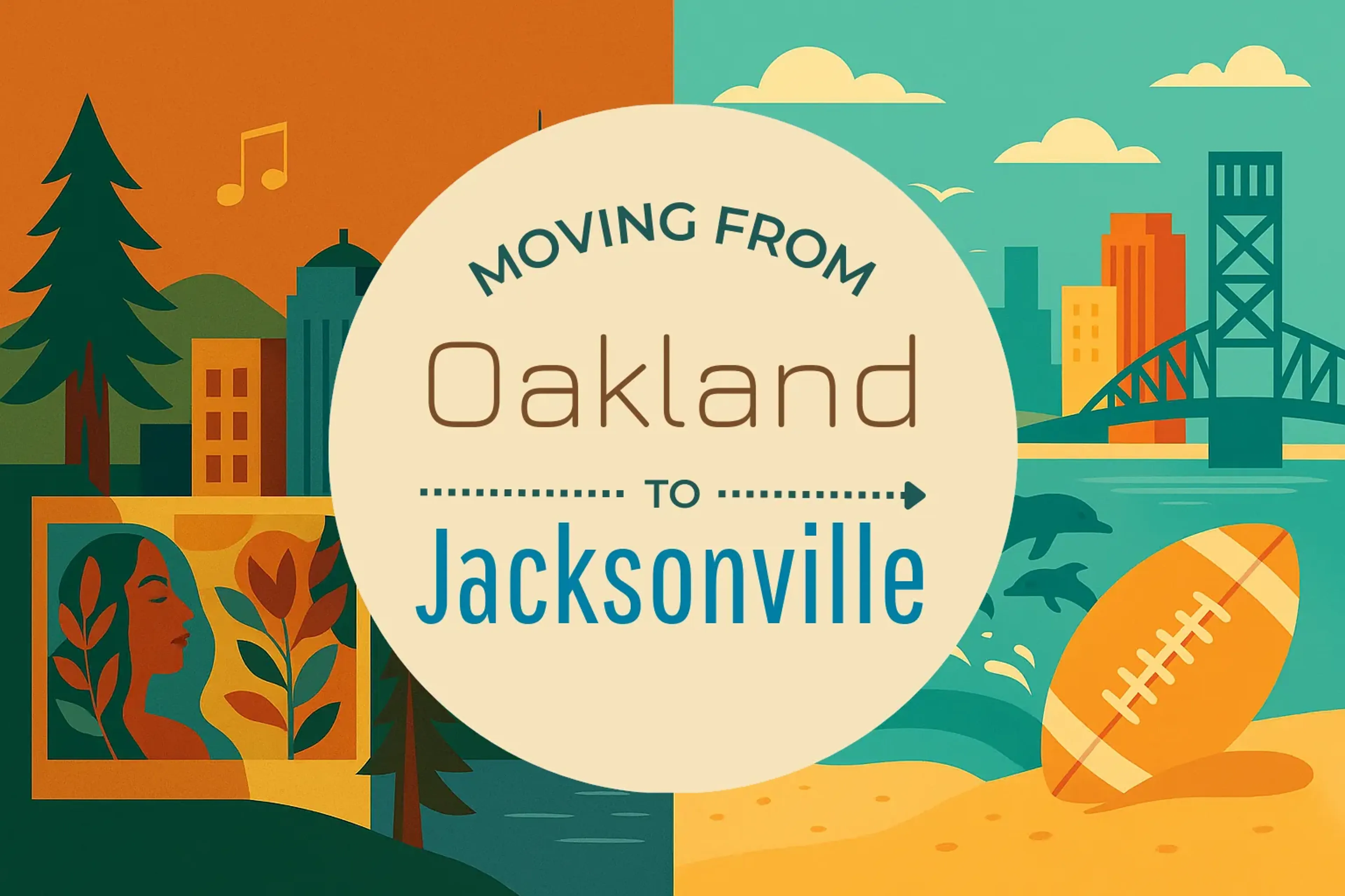 Side-by-side comparison of Oakland to Jacksonville moving companies