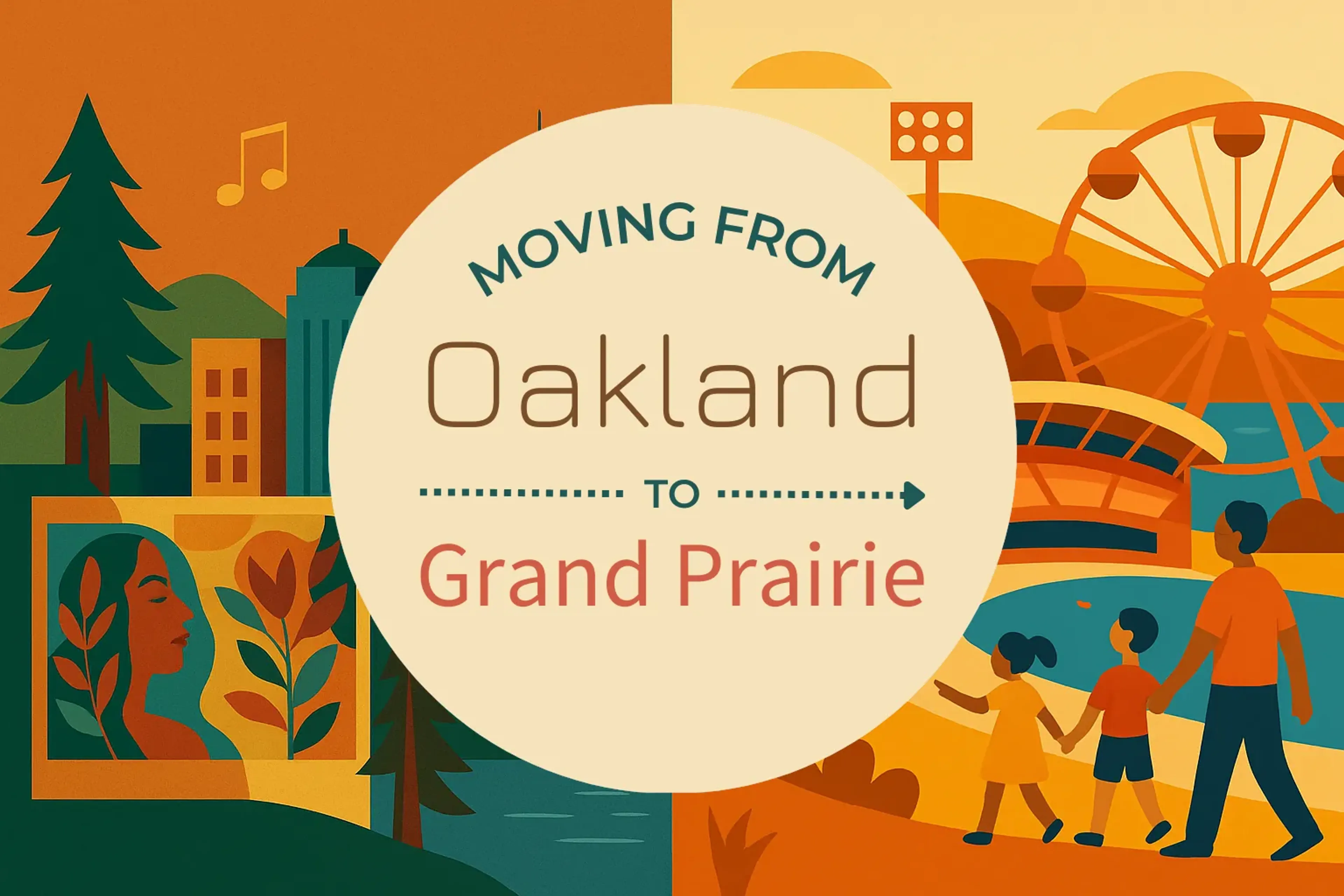 Side-by-side comparison of Oakland to Grand Prairie moving companies