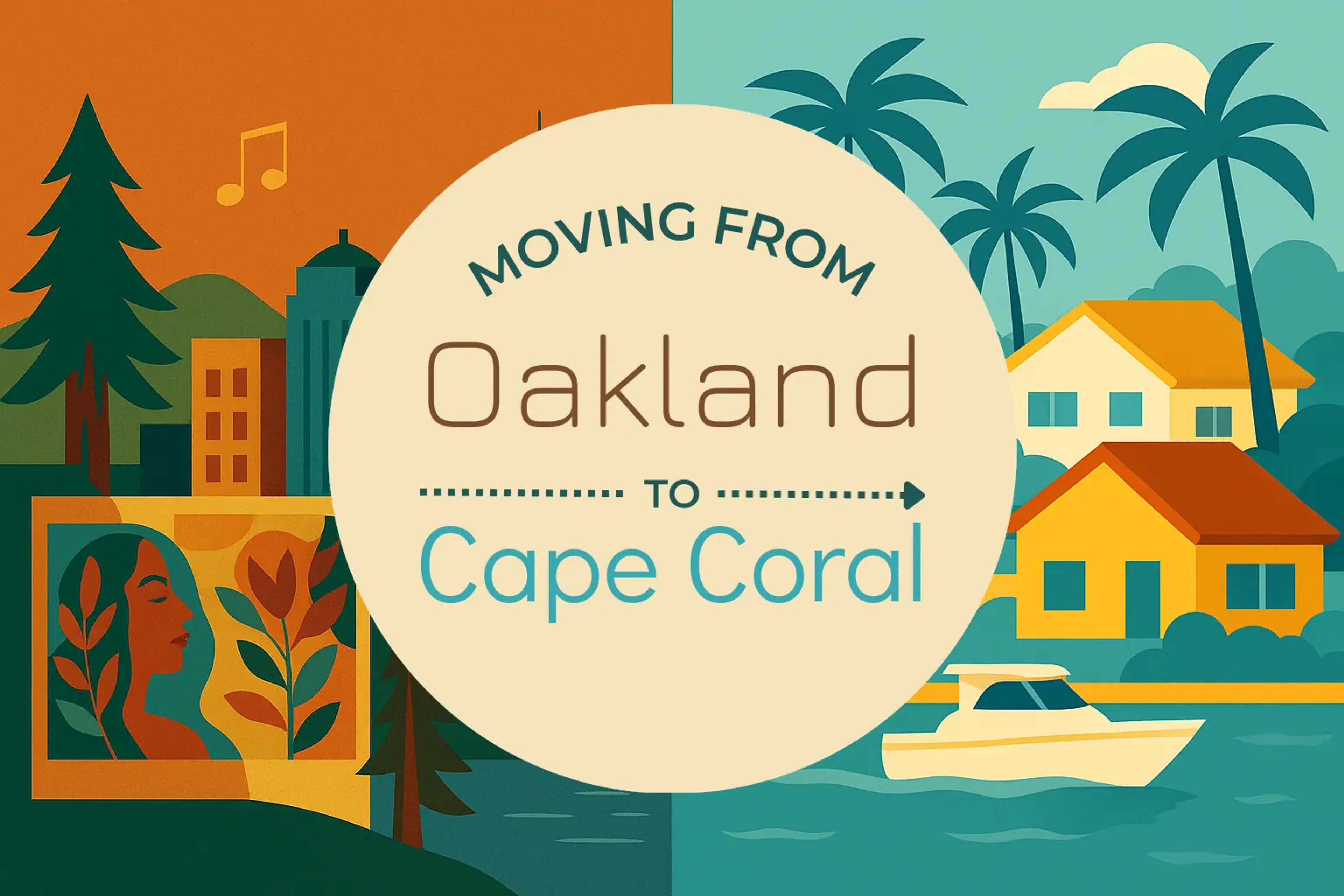 Side-by-side comparison of Oakland to Cape Coral moving companies