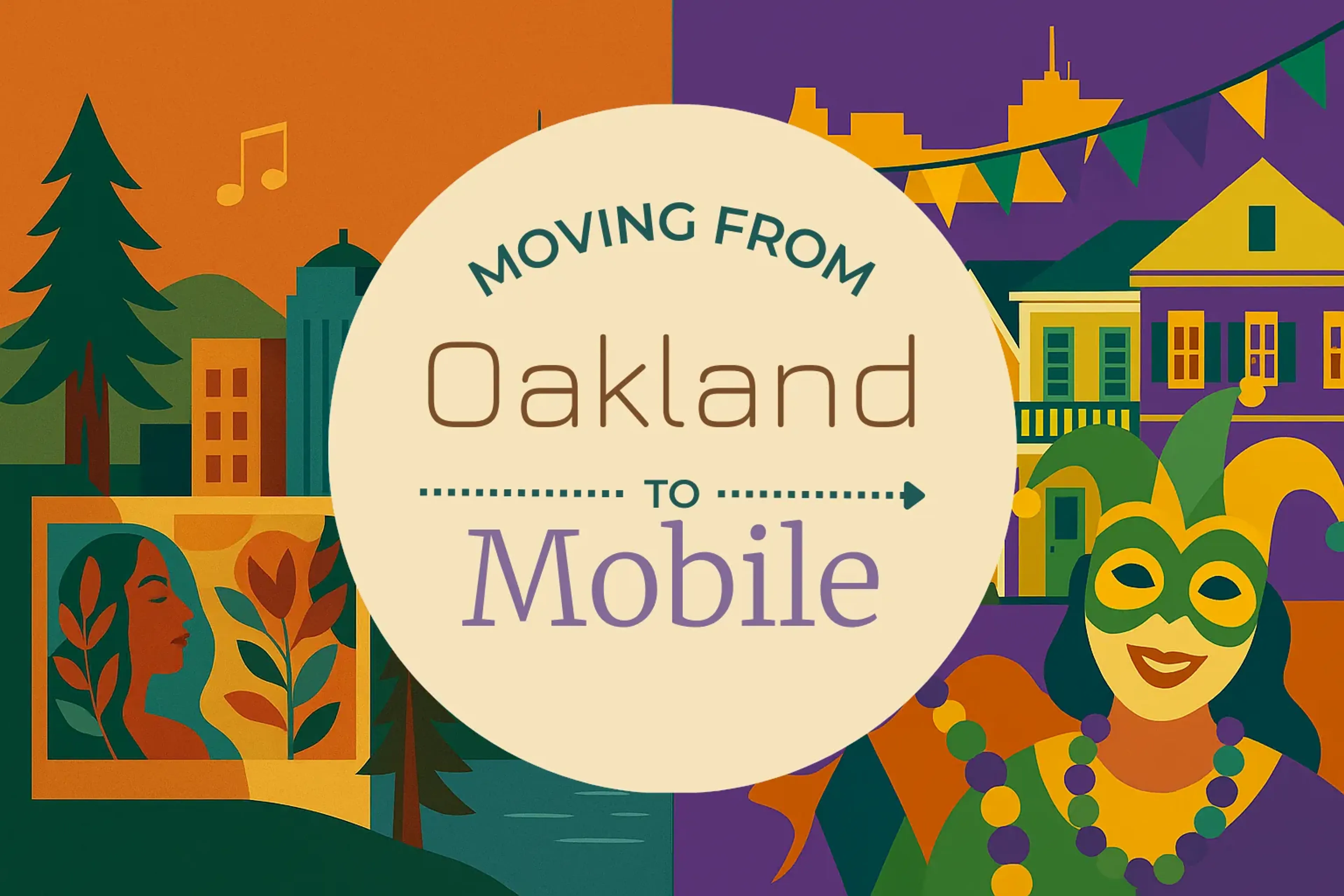 Side-by-side comparison of Oakland to Mobile moving companies