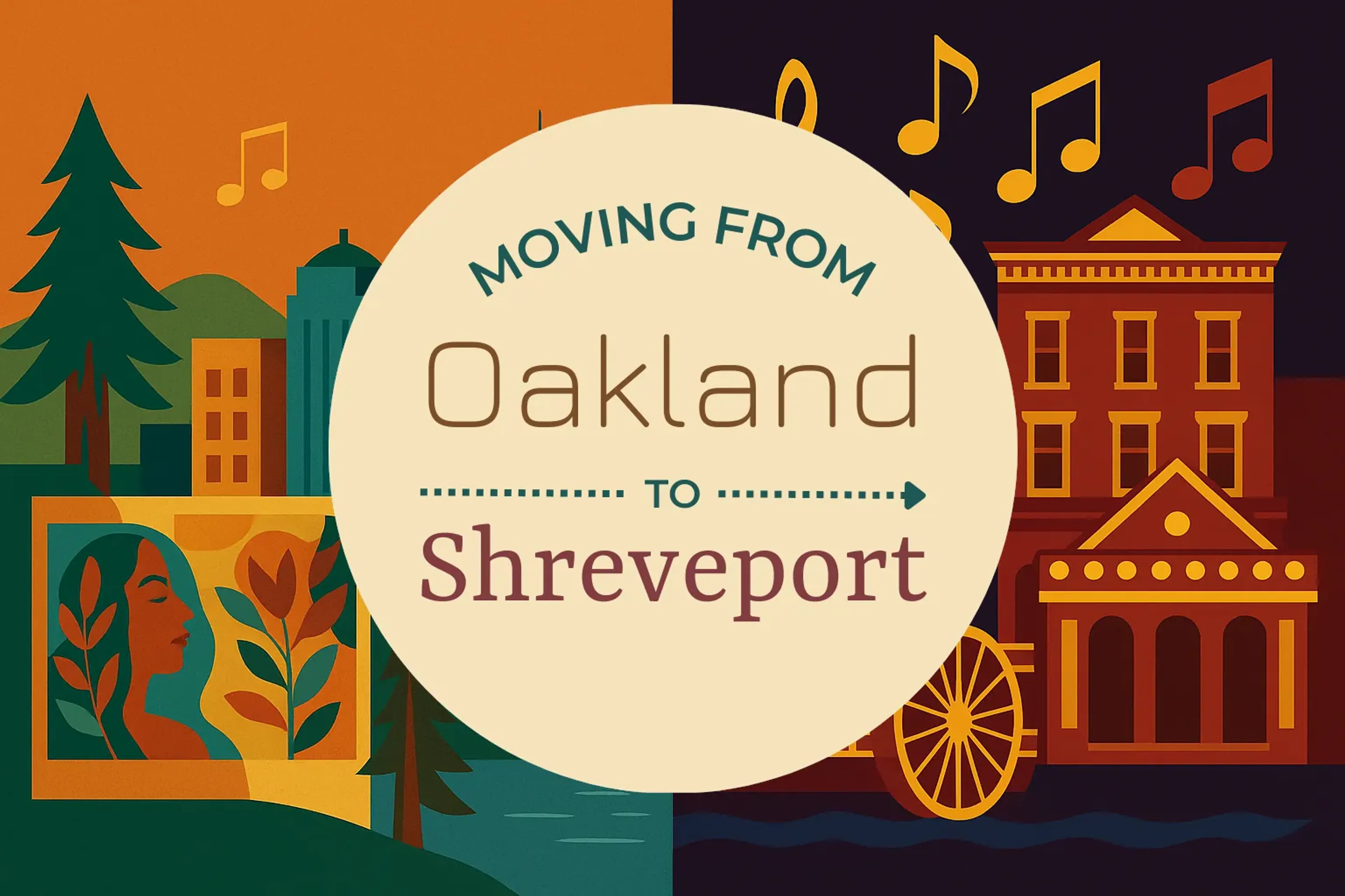 Side-by-side comparison of Oakland to Shreveport moving companies