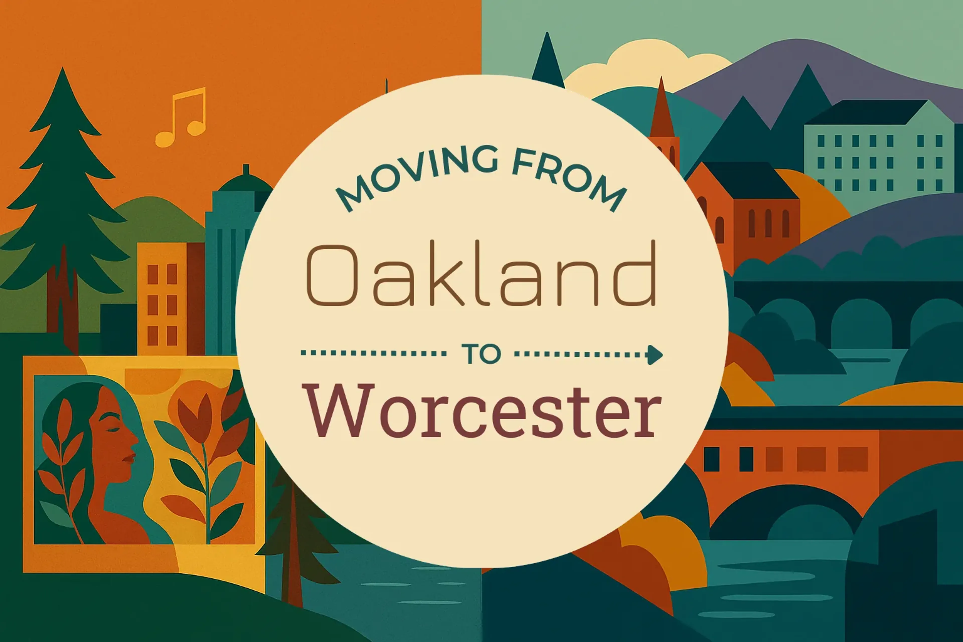 Side-by-side comparison of Oakland to Worcester moving companies