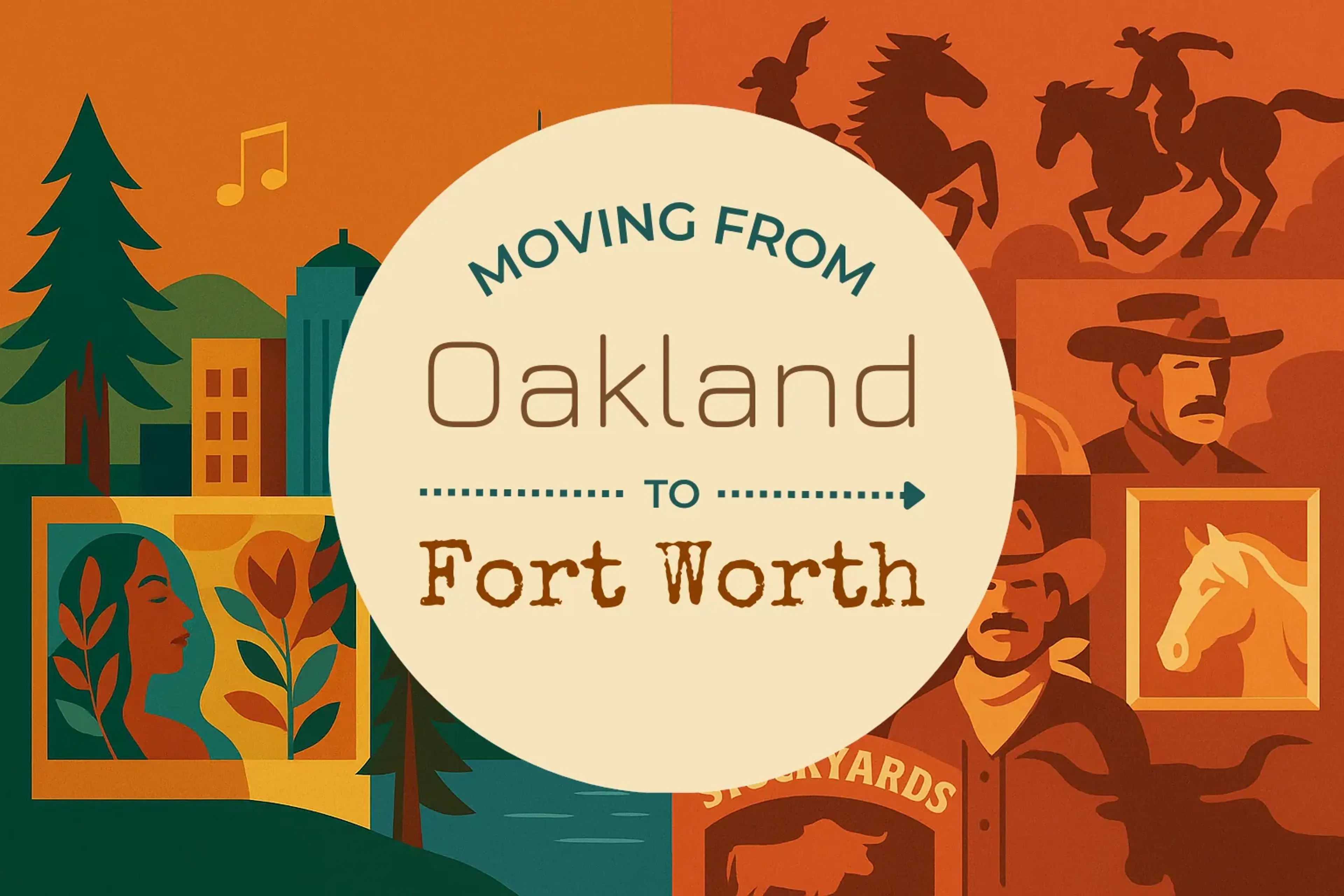 Side-by-side comparison of Oakland to Fort Worth moving companies
