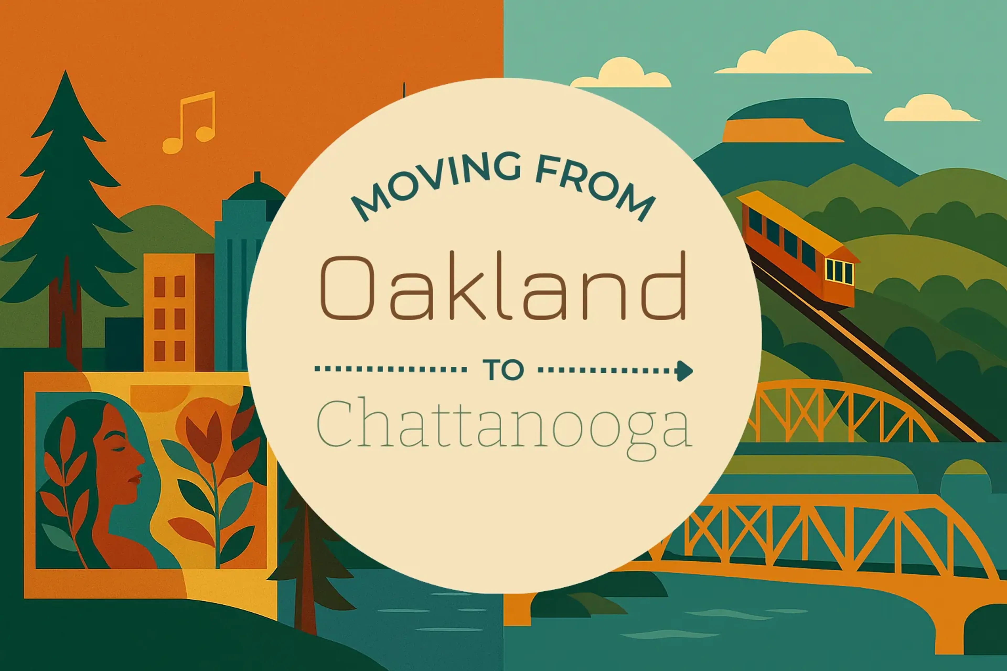 Side-by-side comparison of Oakland to Chattanooga moving companies