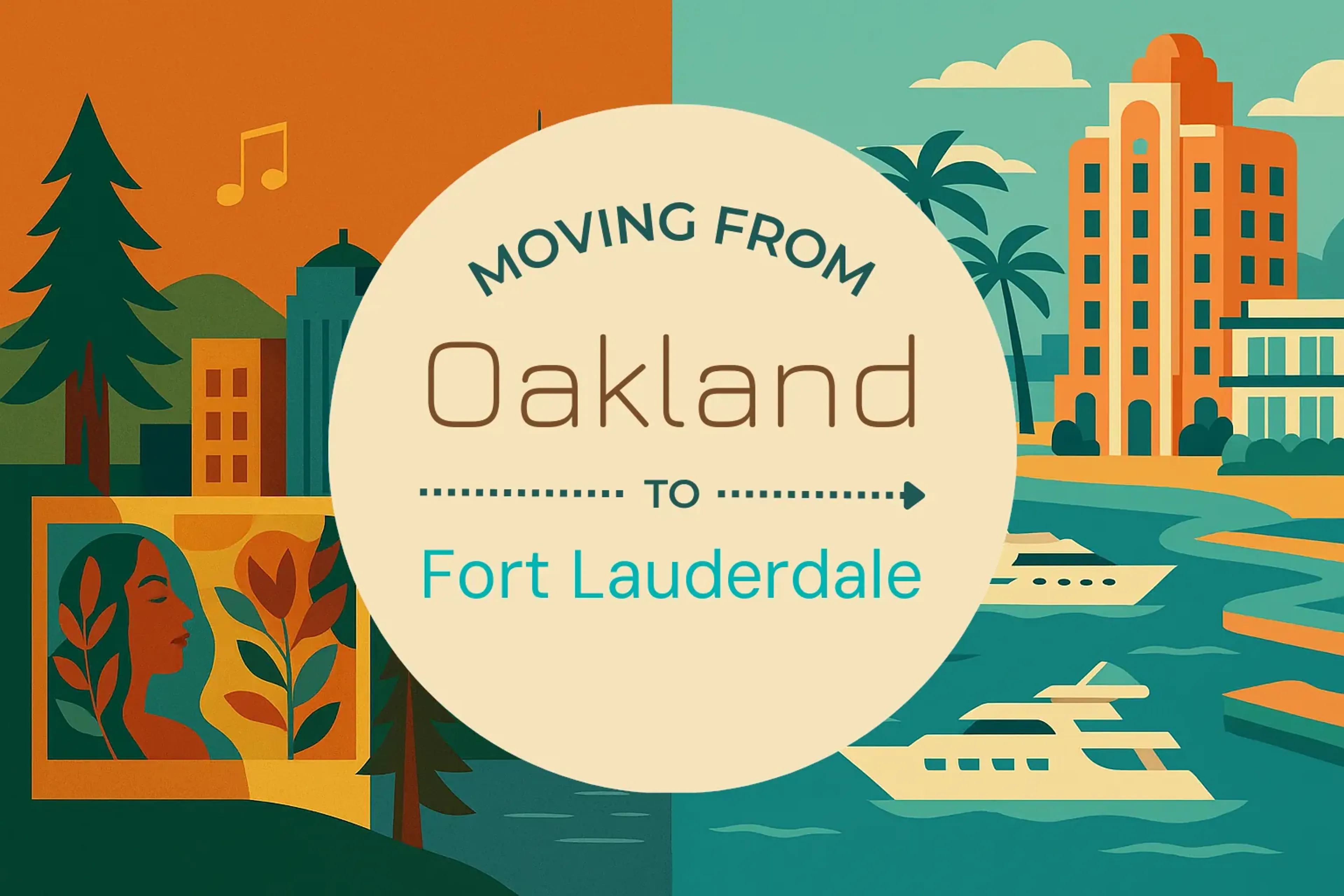 Side-by-side comparison of Oakland to Fort Lauderdale moving companies