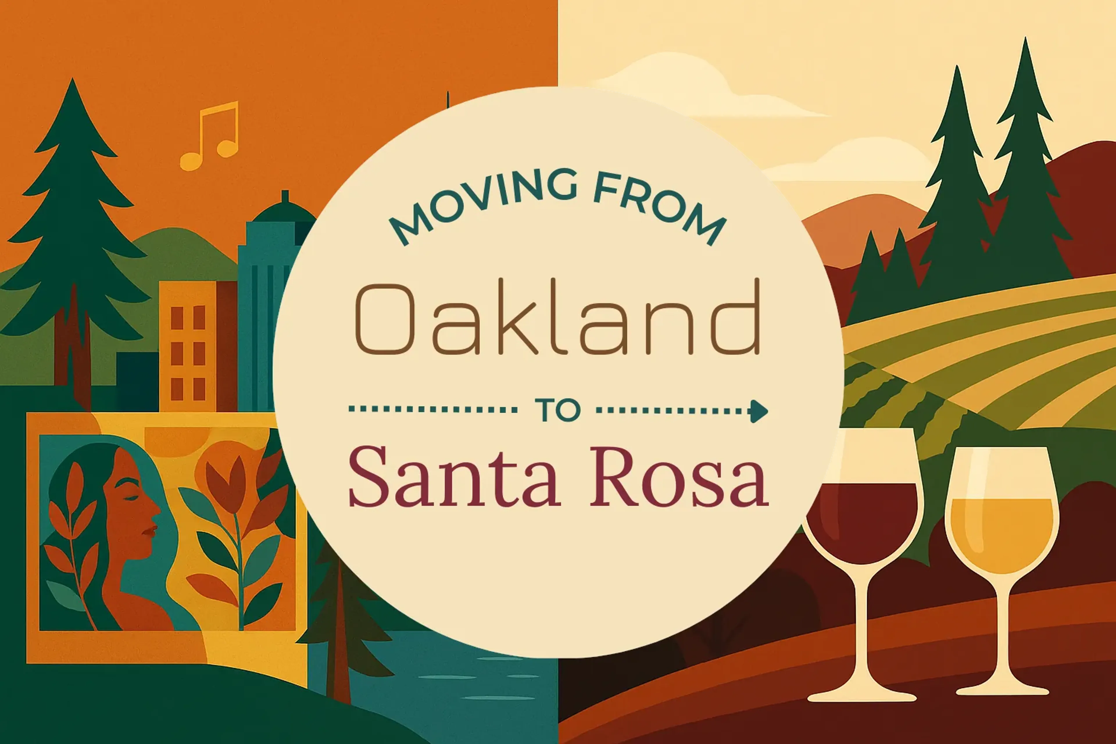 Side-by-side comparison of Oakland to Santa Rosa moving companies