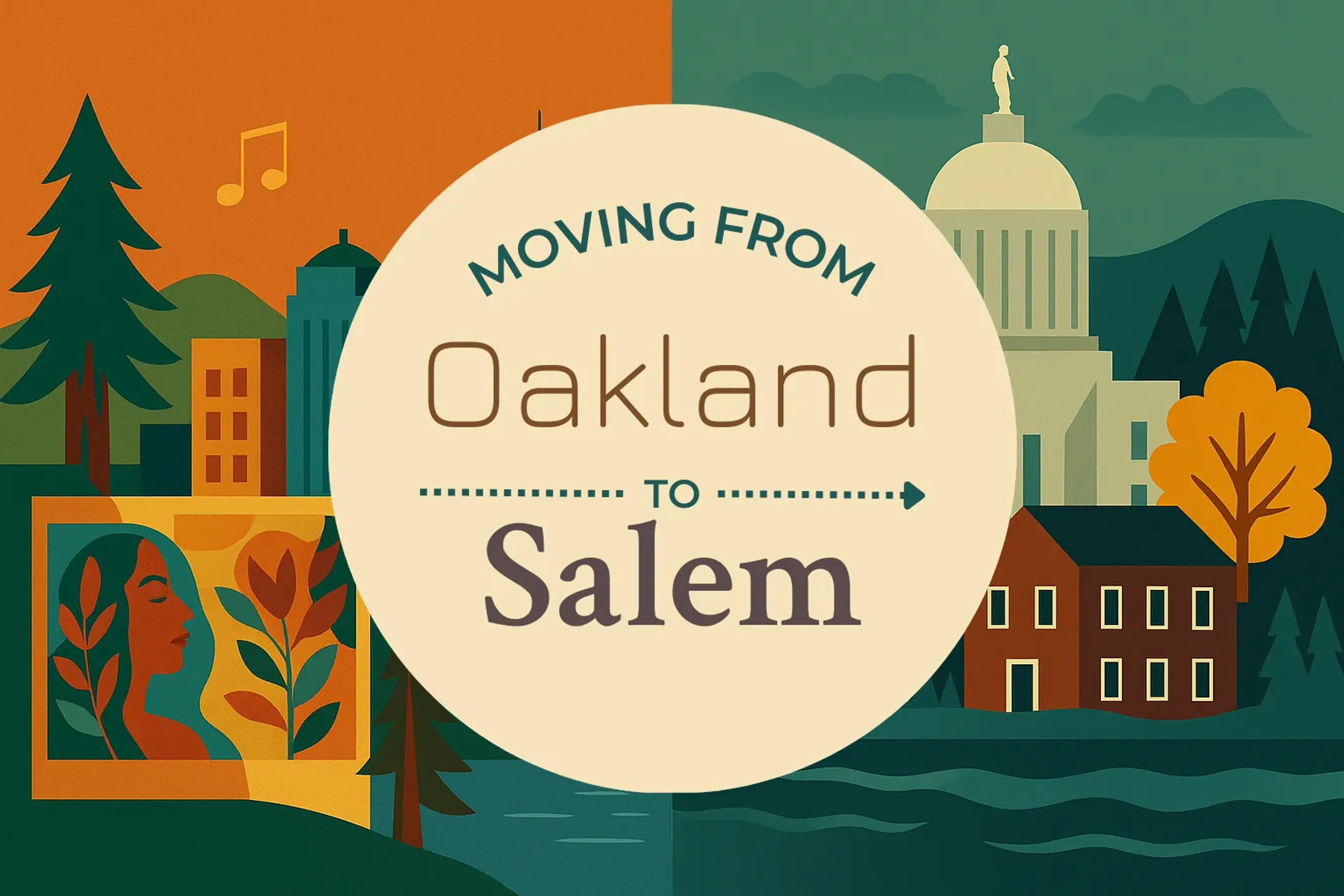 Side-by-side comparison of Oakland to Salem moving companies