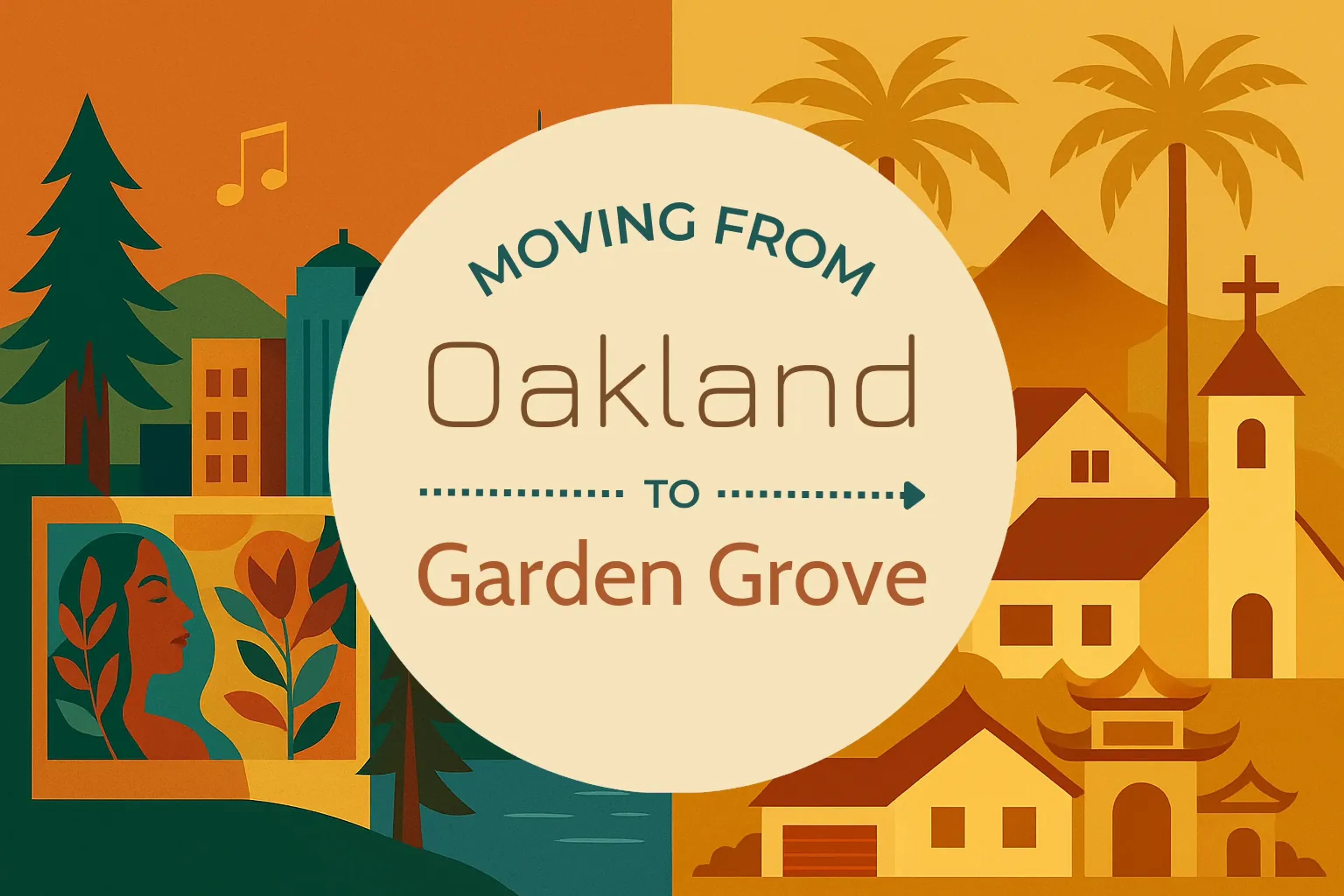 Side-by-side comparison of Oakland to Garden Grove moving companies