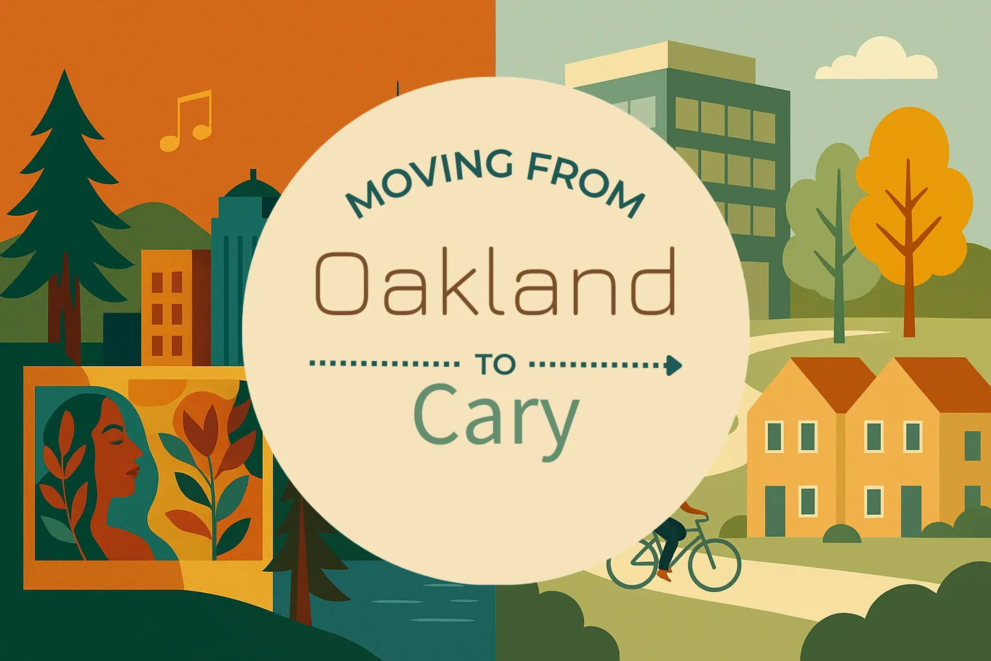 Side-by-side comparison of Oakland to Cary moving companies