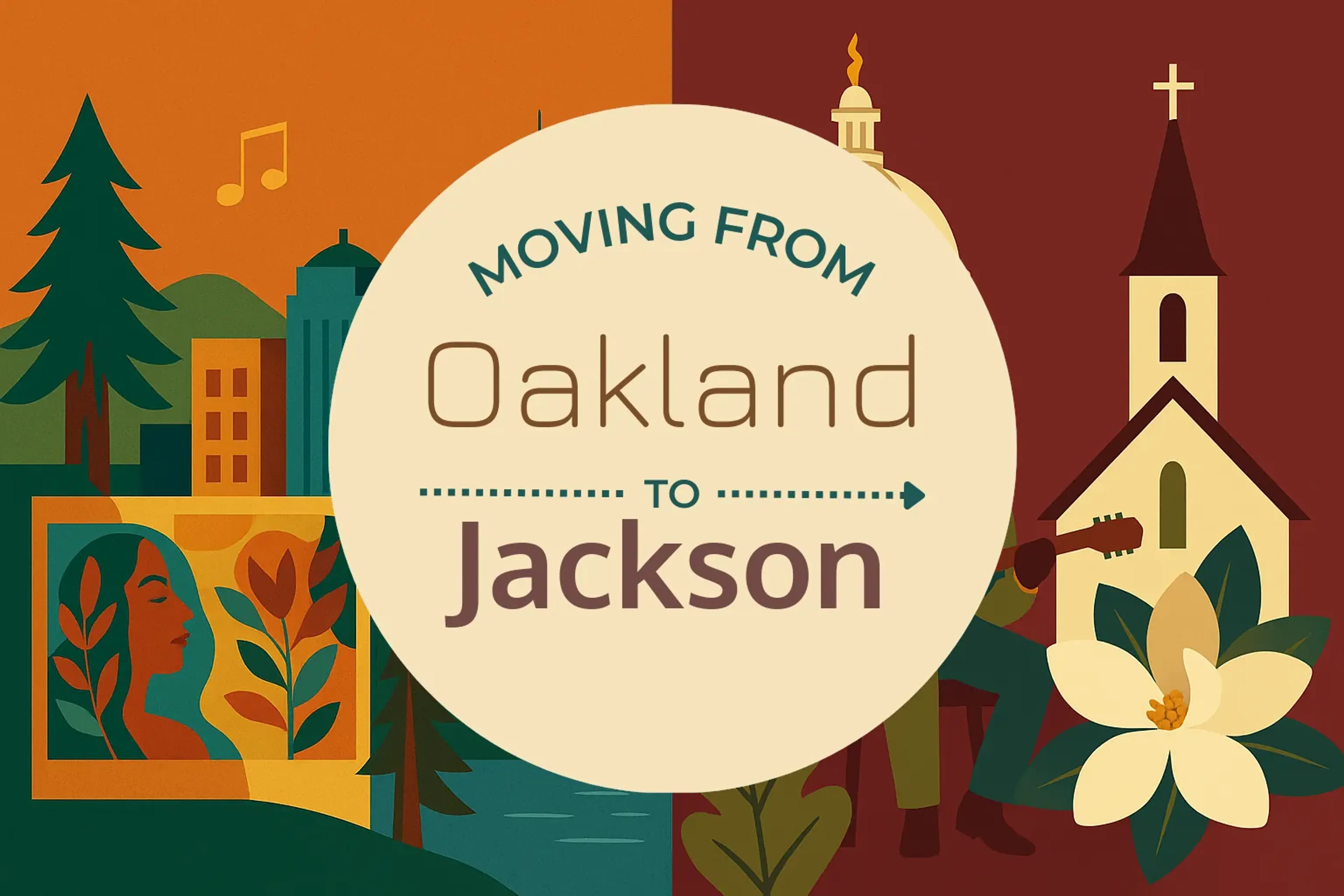 Side-by-side comparison of Oakland to Jackson moving companies