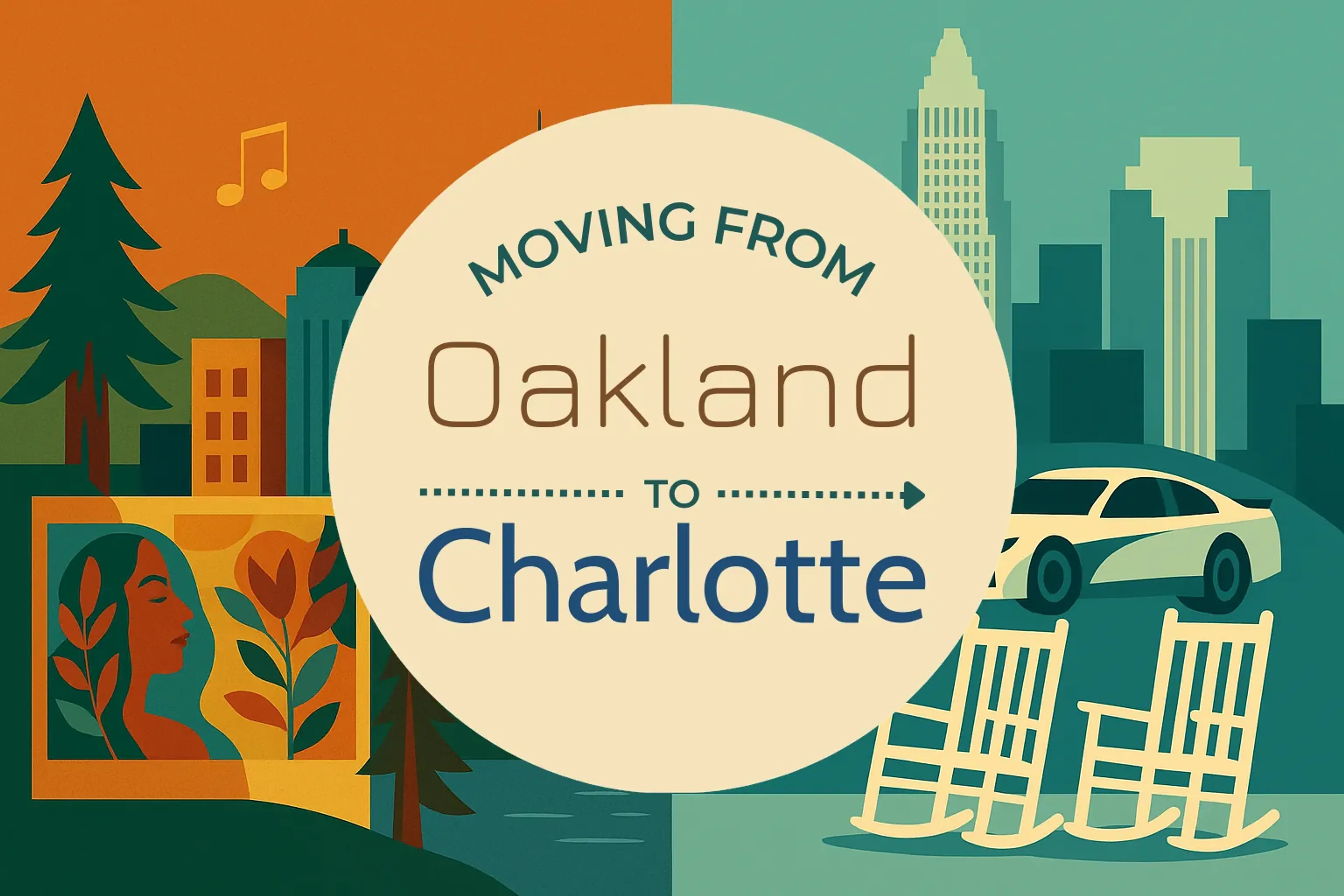 Side-by-side comparison of Oakland to Charlotte moving companies