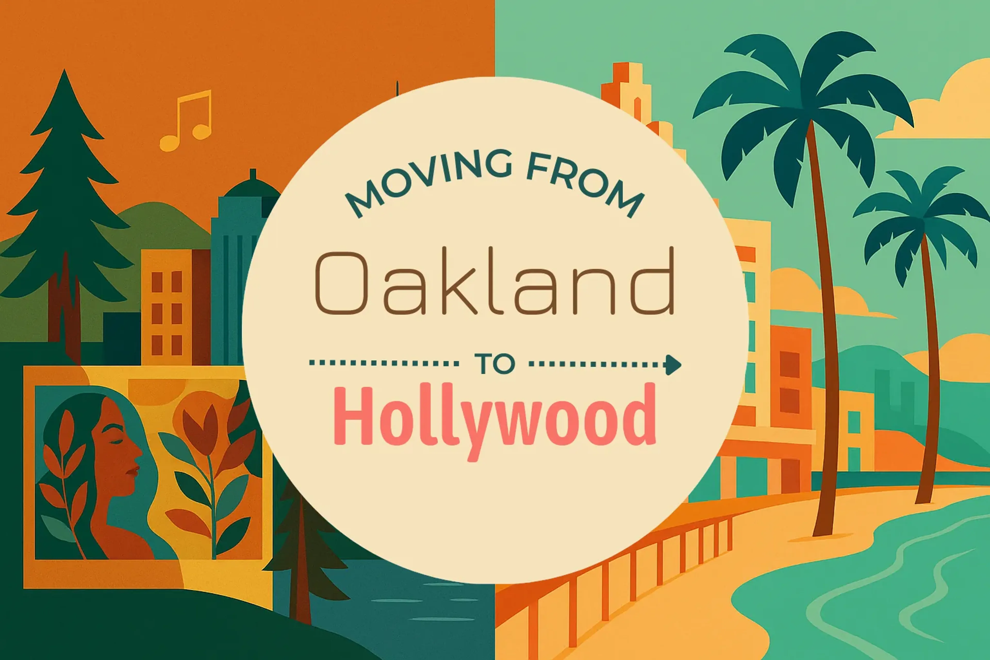 Side-by-side comparison of Oakland to Hollywood moving companies