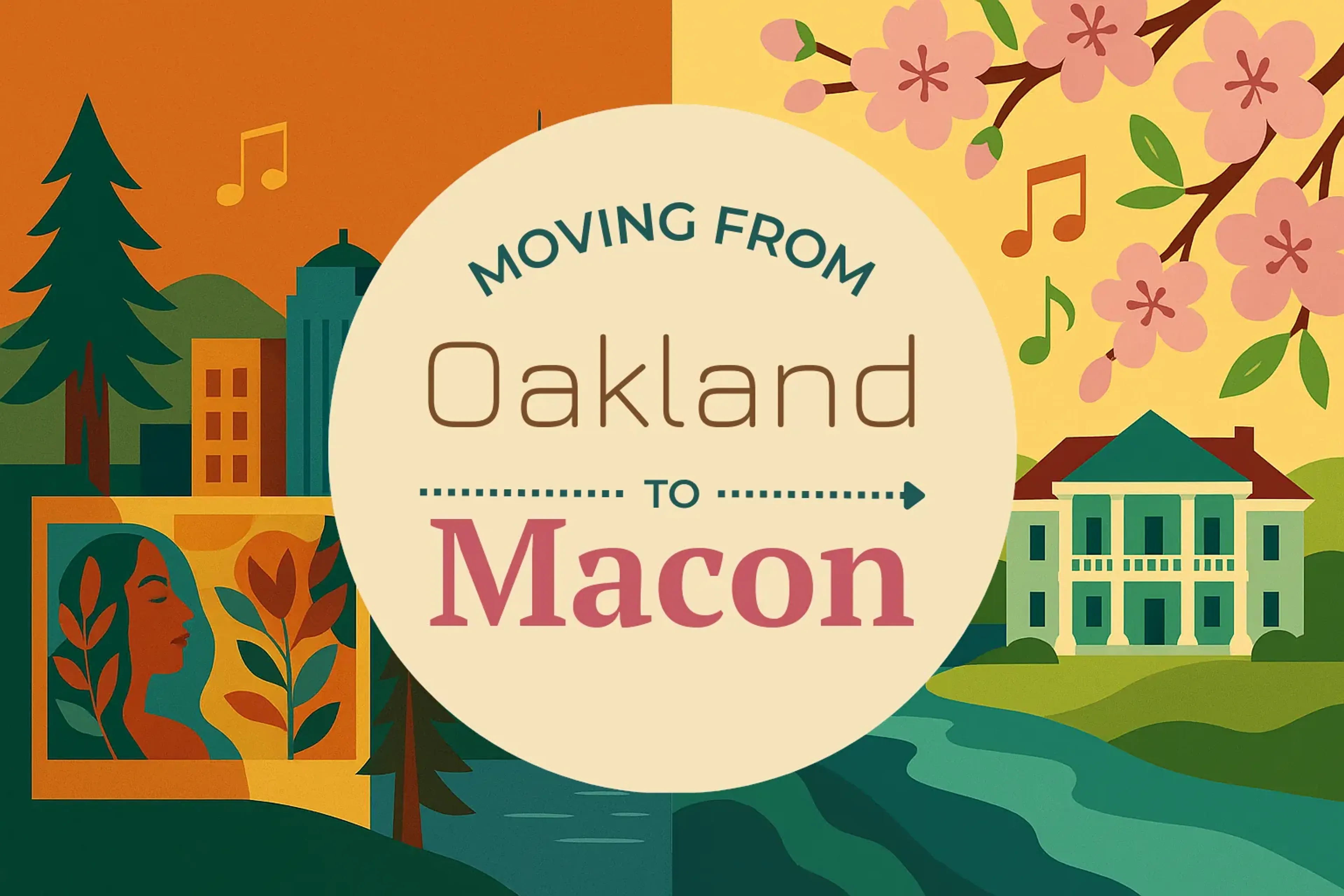 Side-by-side comparison of Oakland to Macon moving companies