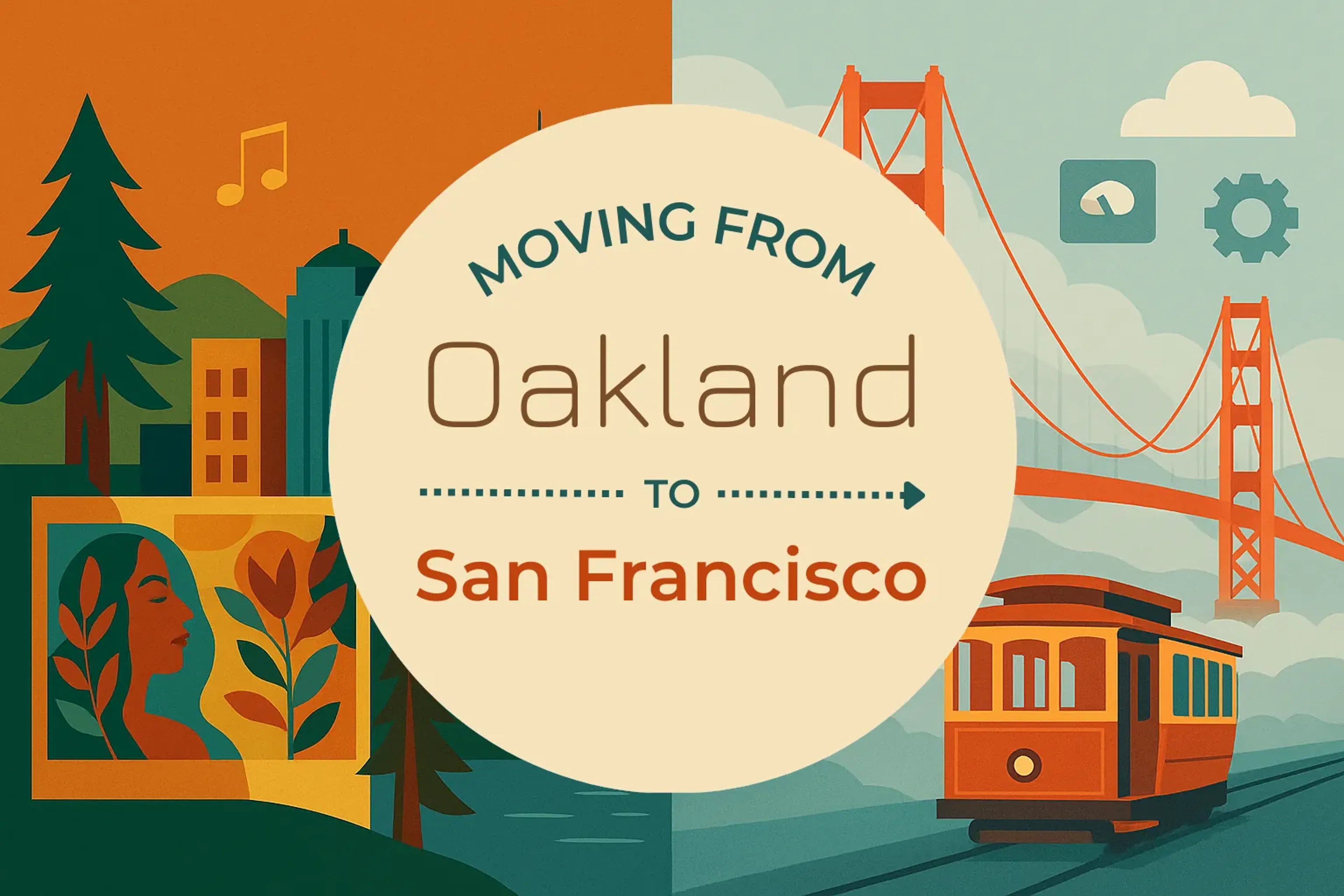 Side-by-side comparison of Oakland to San Francisco moving companies