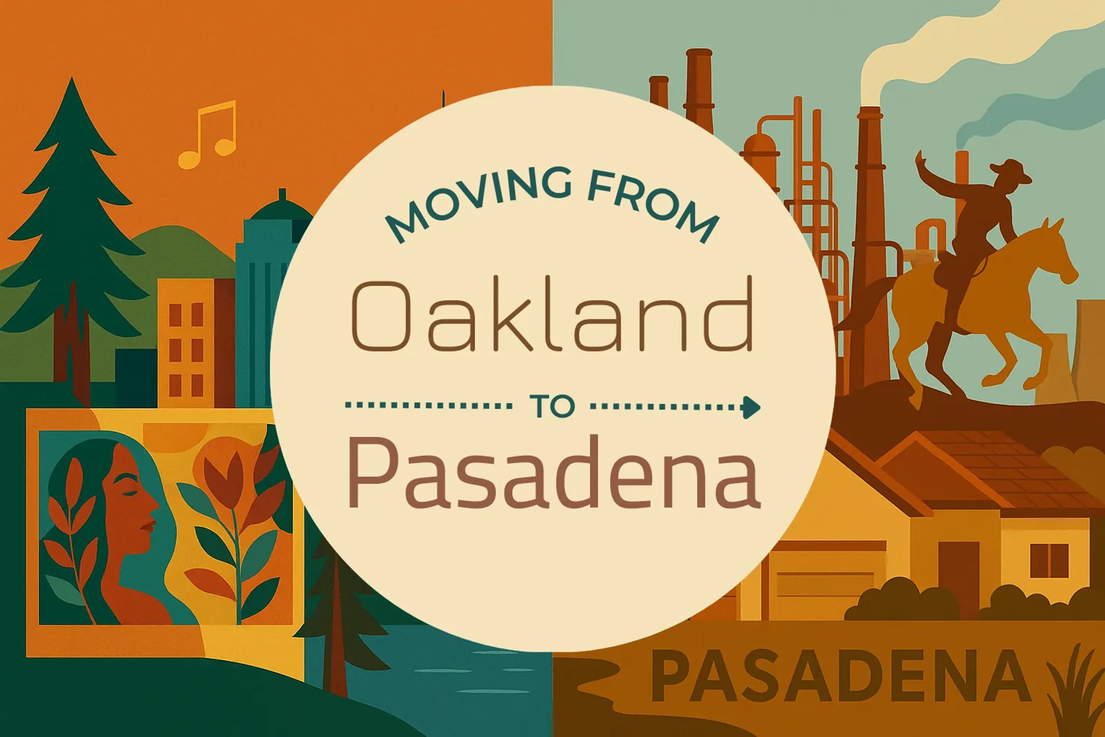 Side-by-side comparison of Oakland to Pasadena moving companies