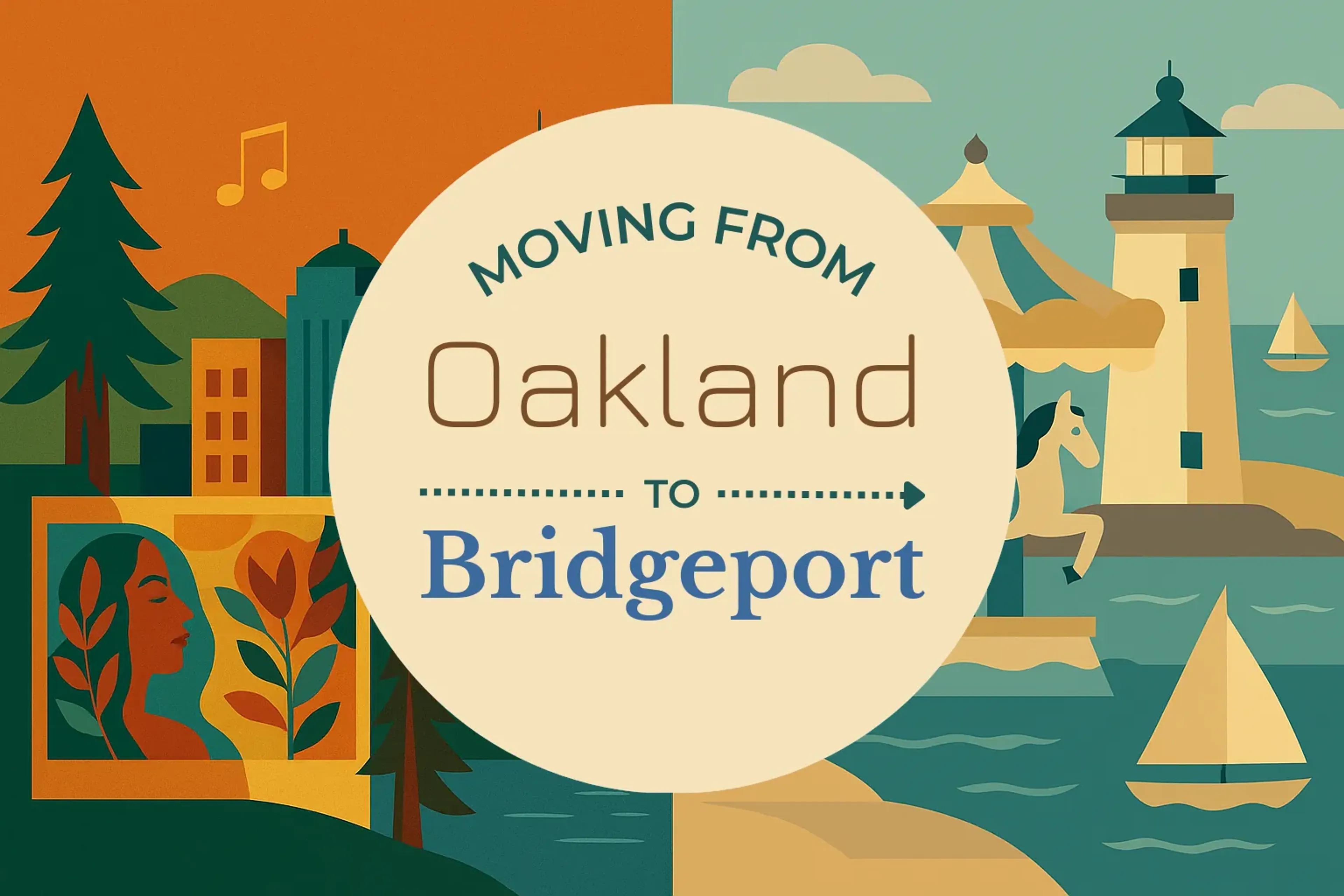 Side-by-side comparison of Oakland to Bridgeport moving companies