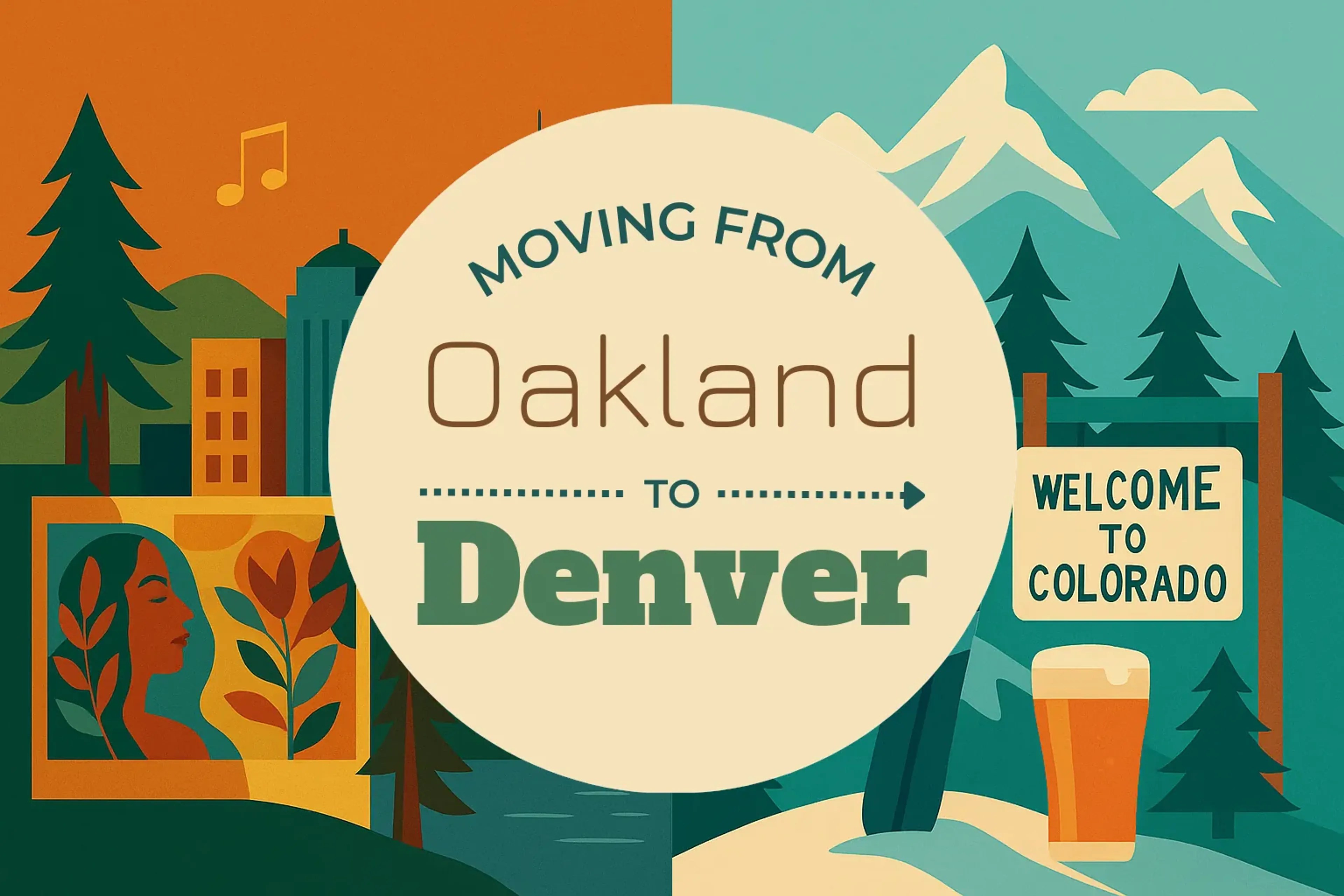 Side-by-side comparison of Oakland to Denver moving companies