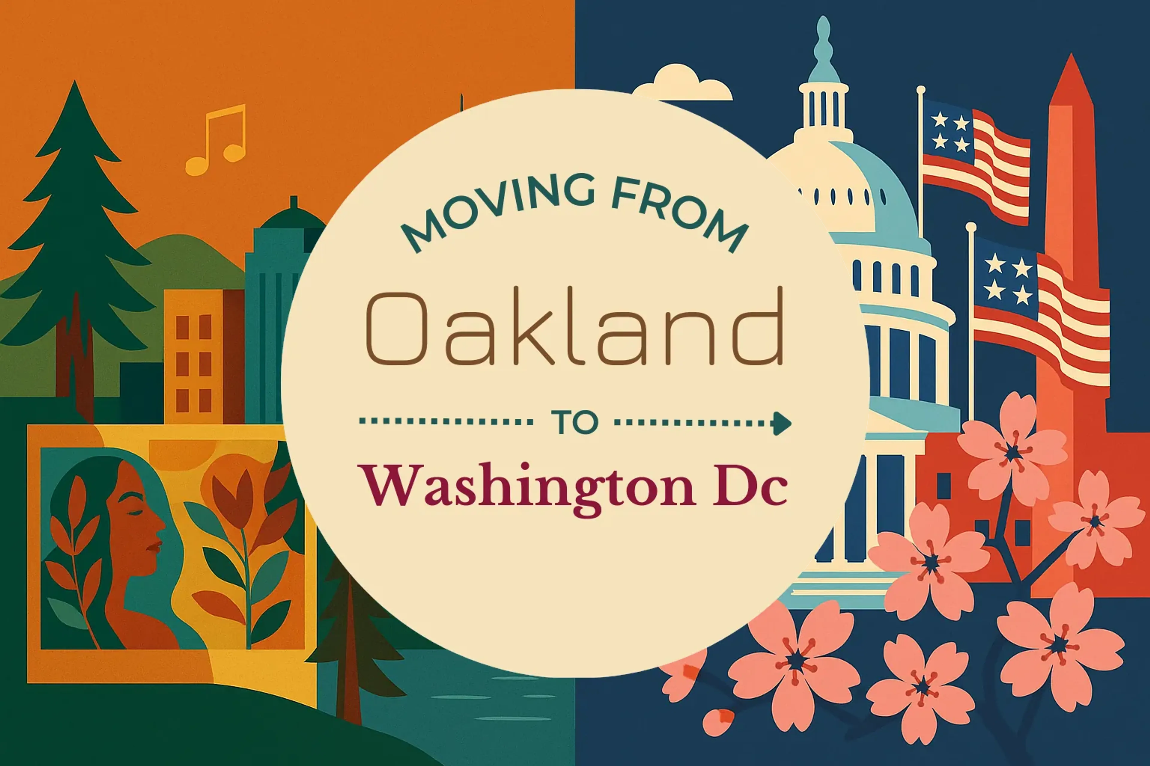Side-by-side comparison of Oakland to Washington DC moving companies