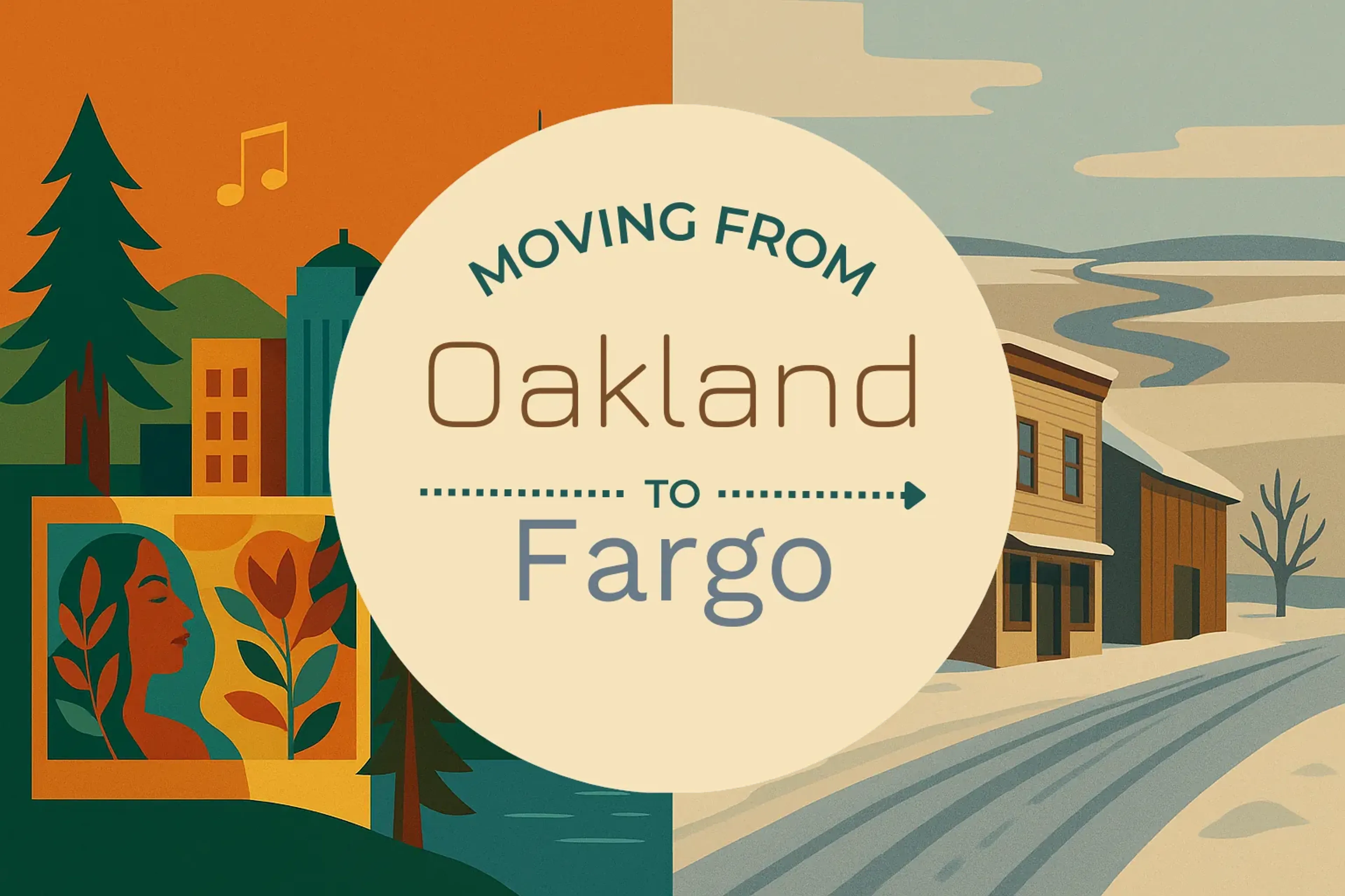 Side-by-side comparison of Oakland to Fargo moving companies