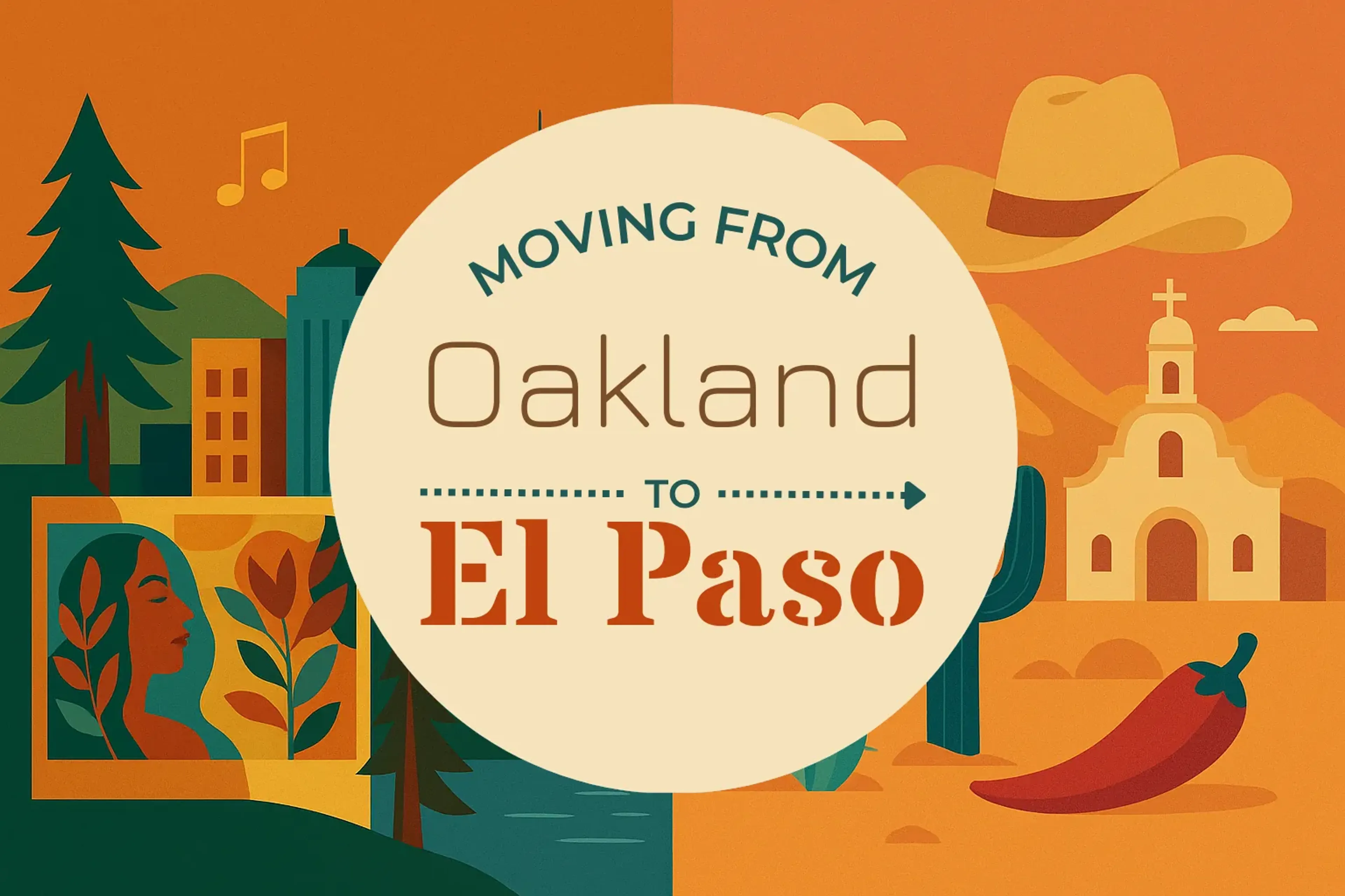 Side-by-side comparison of Oakland to El Paso moving companies