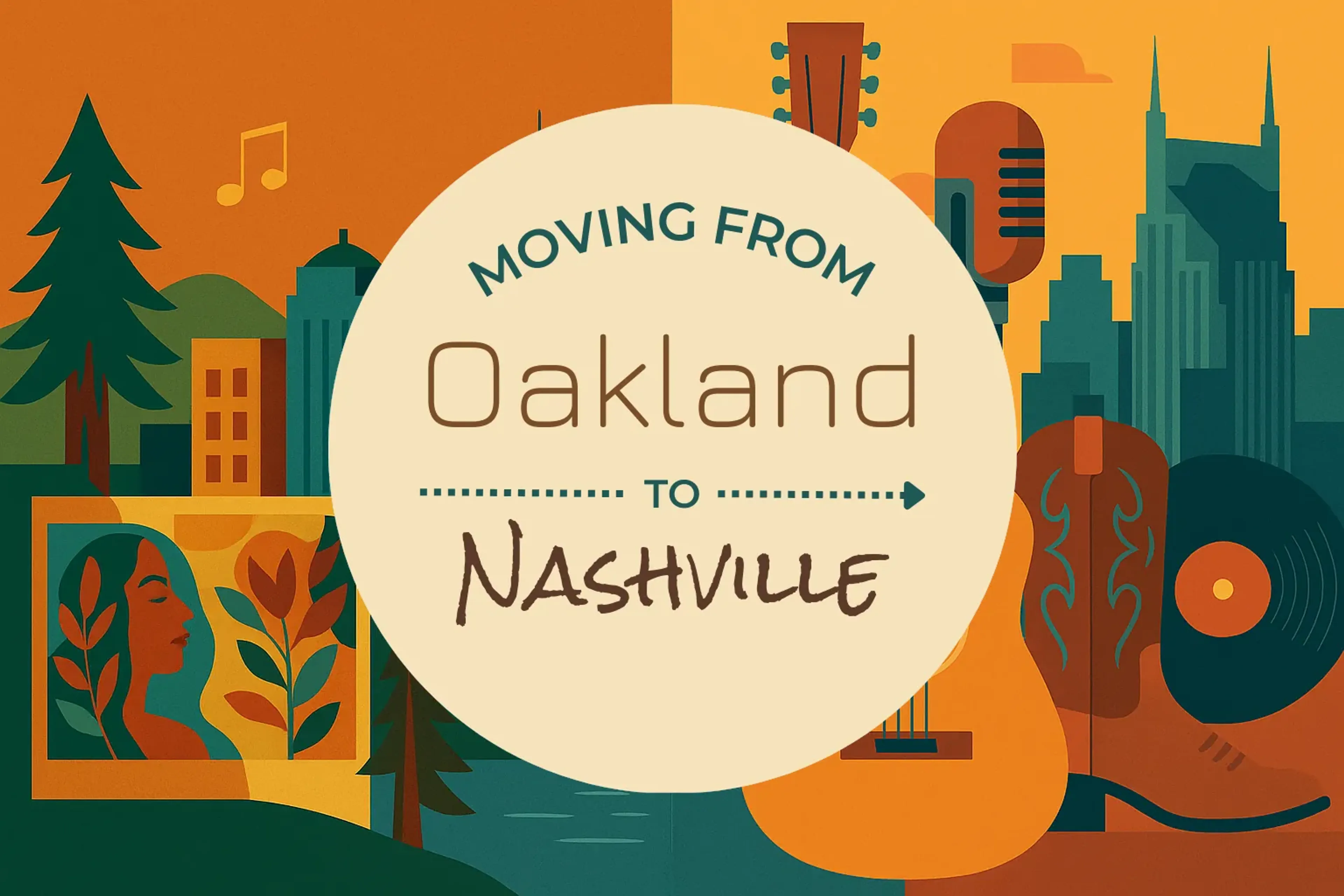 Side-by-side comparison of Oakland to Nashville moving companies