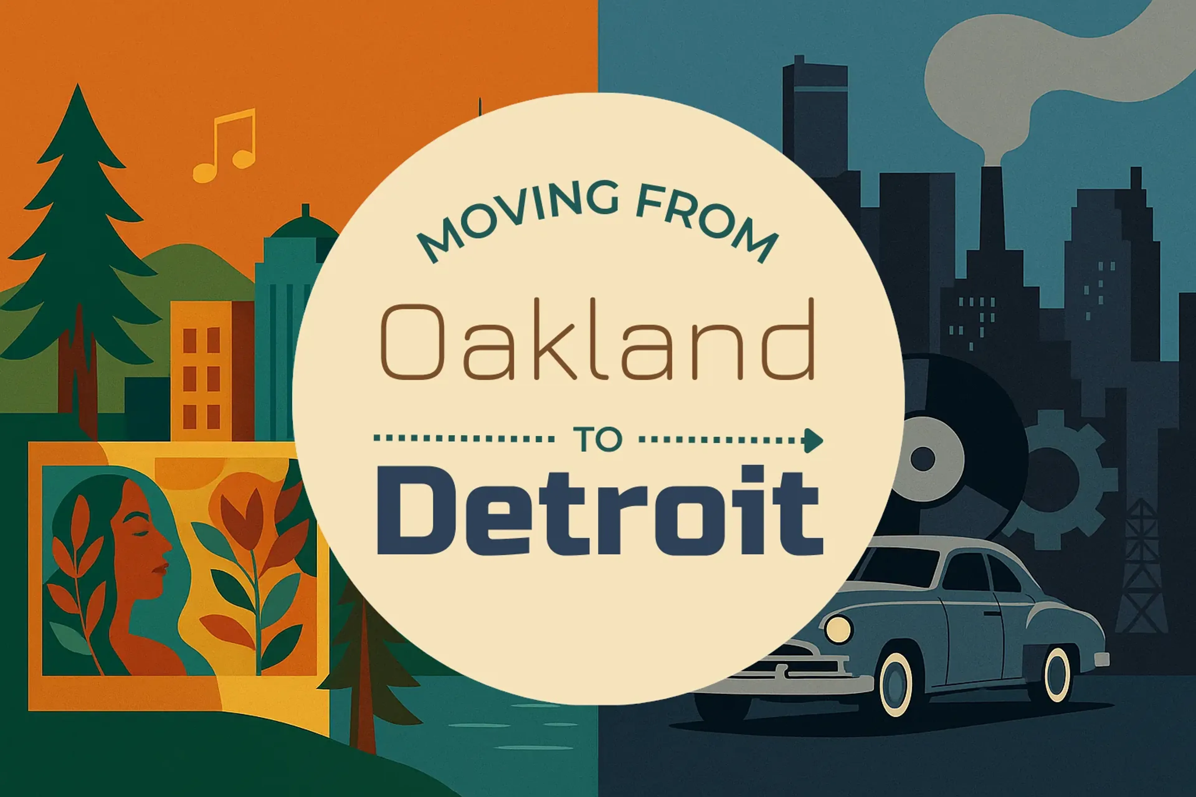 Side-by-side comparison of Oakland to Detroit moving companies
