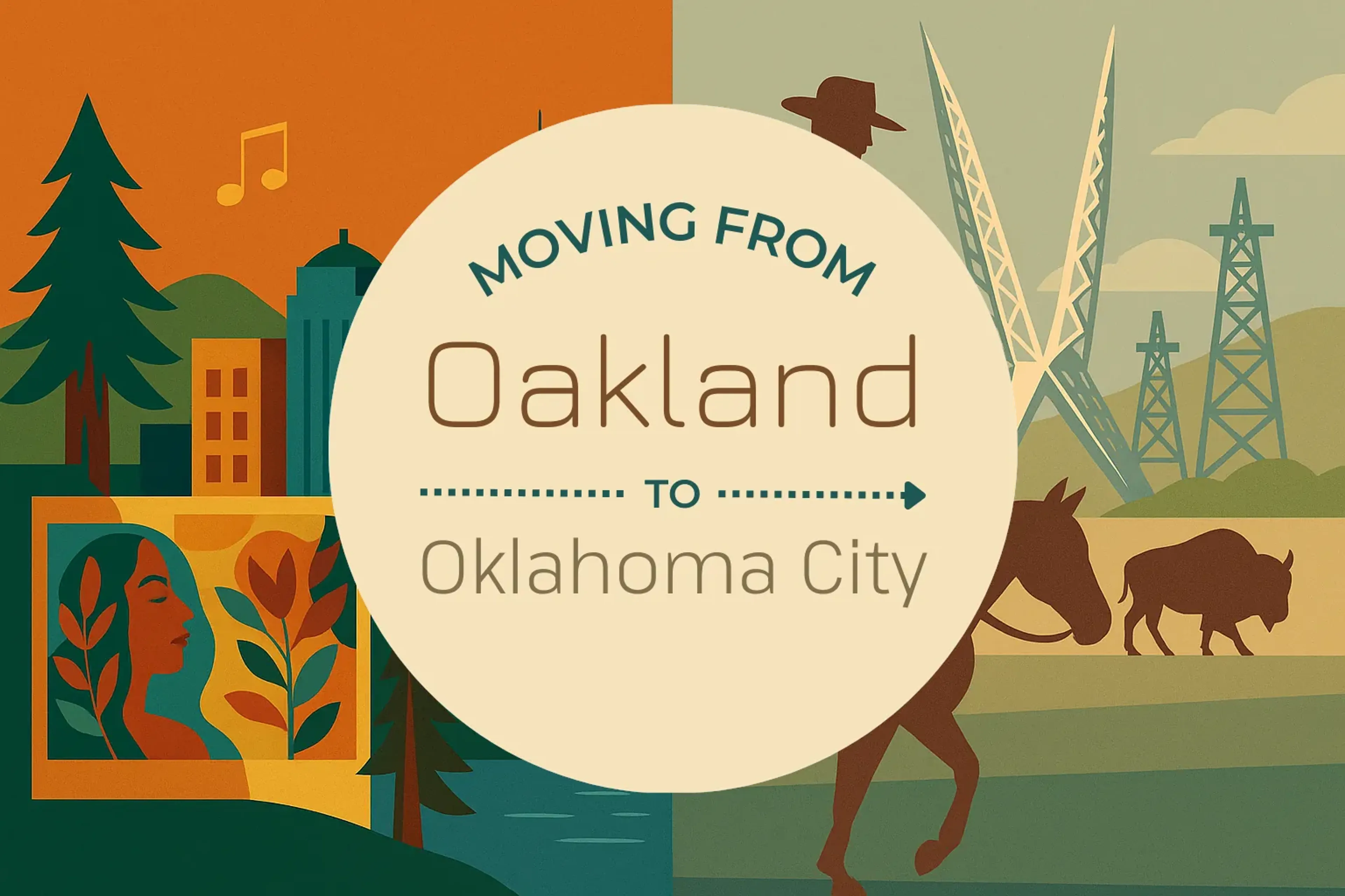 Side-by-side comparison of Oakland to Oklahoma City moving companies