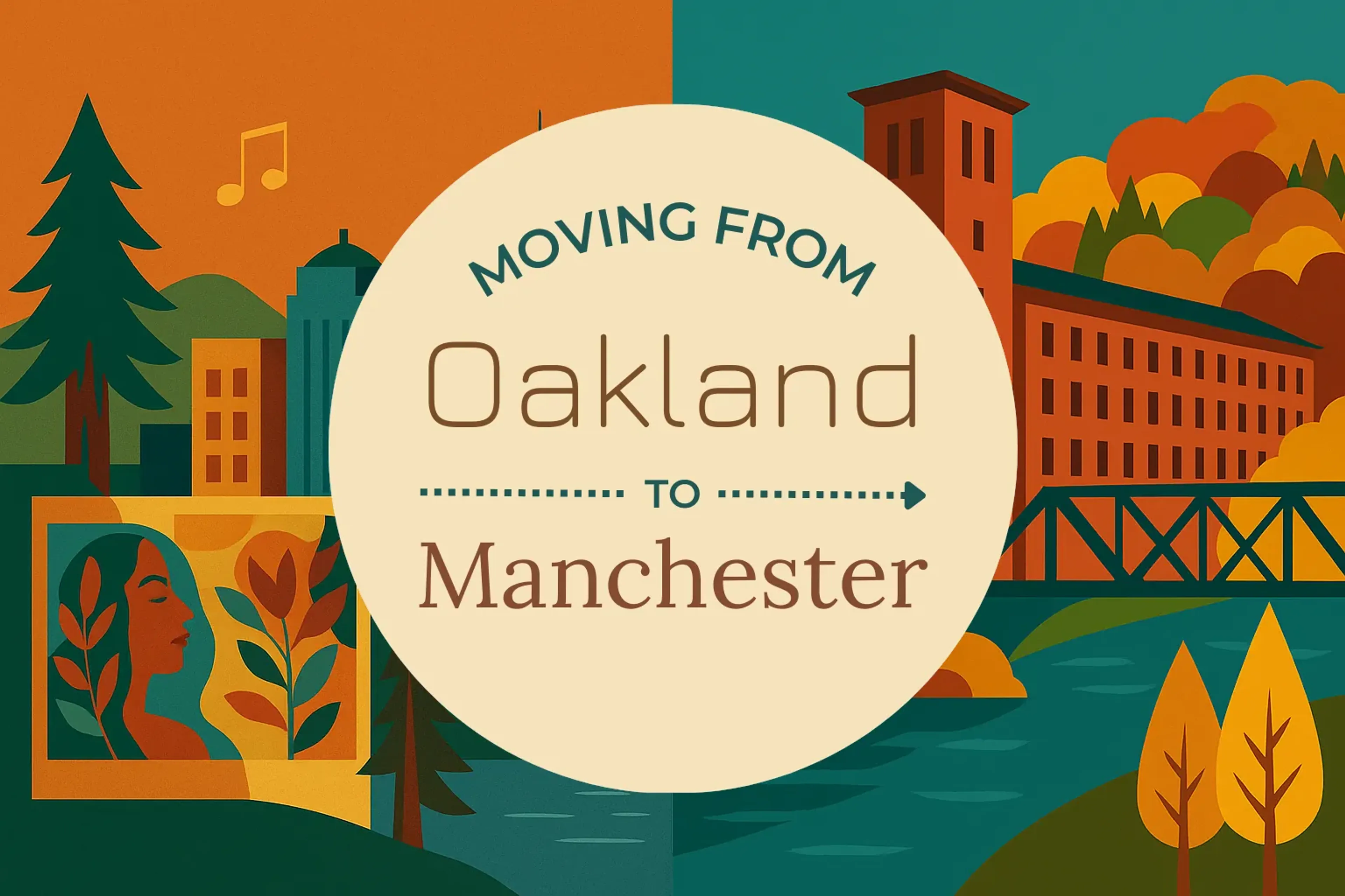 Side-by-side comparison of Oakland to Manchester moving companies