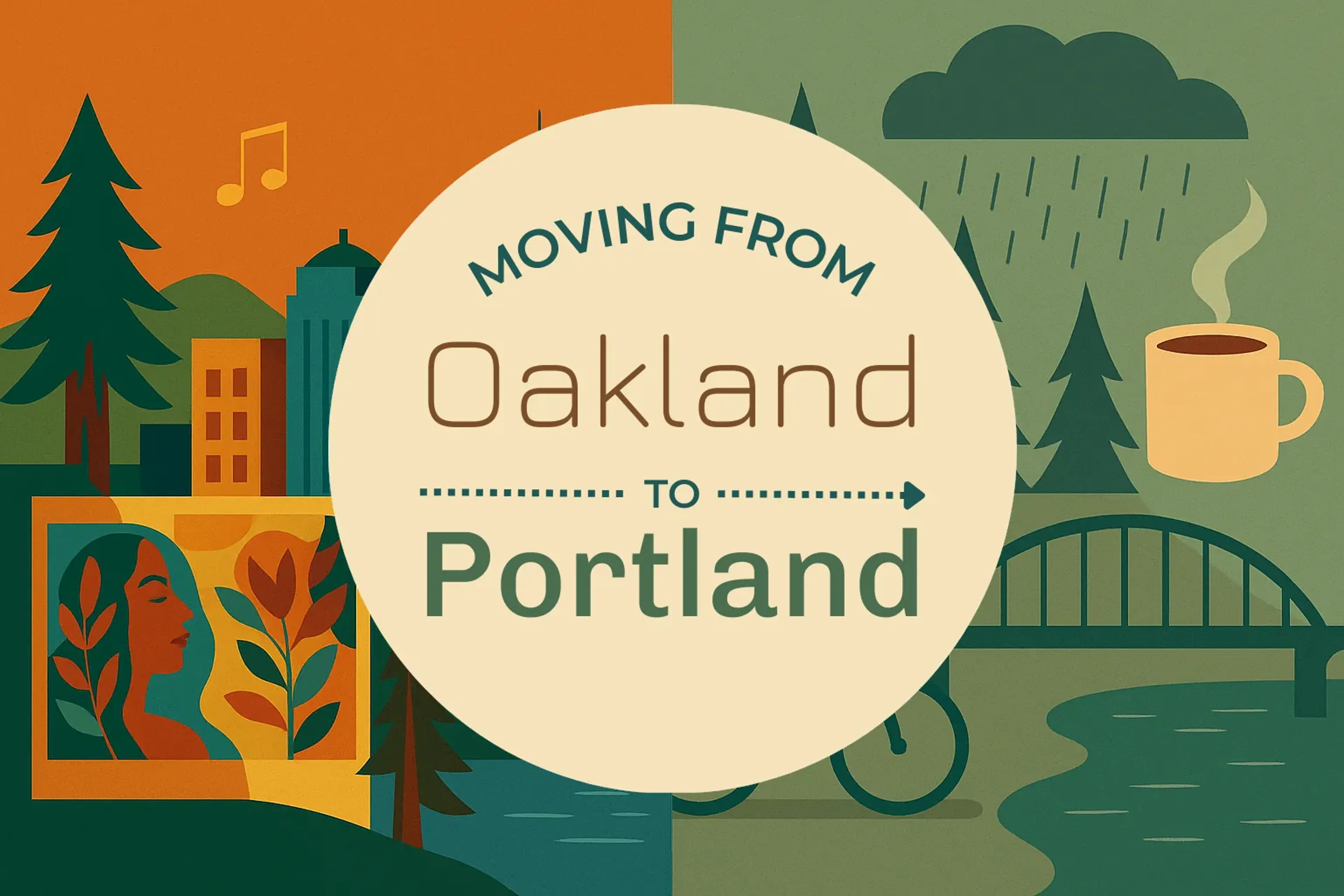 Side-by-side comparison of Oakland to Portland moving companies