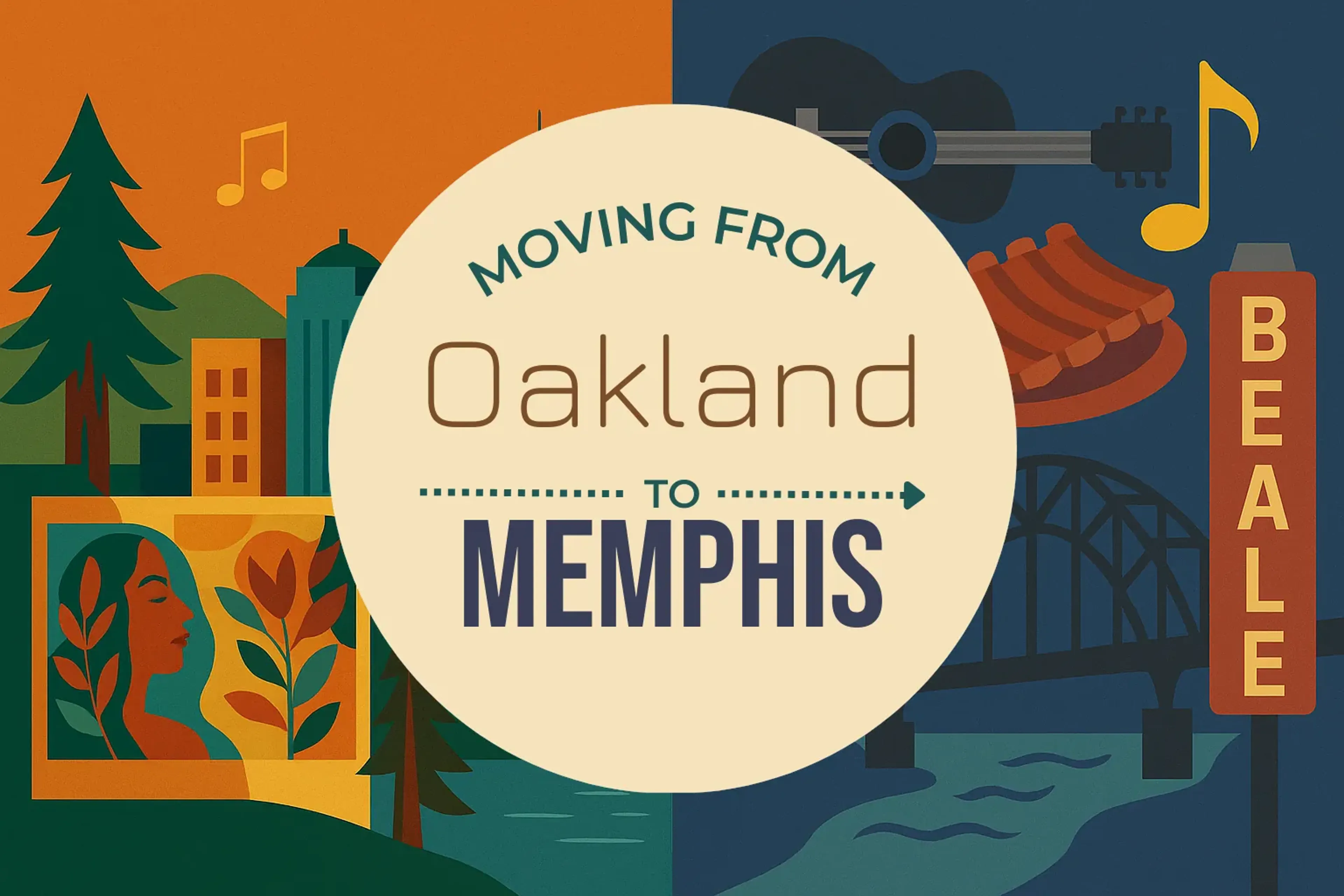 Side-by-side comparison of Oakland to Memphis moving companies