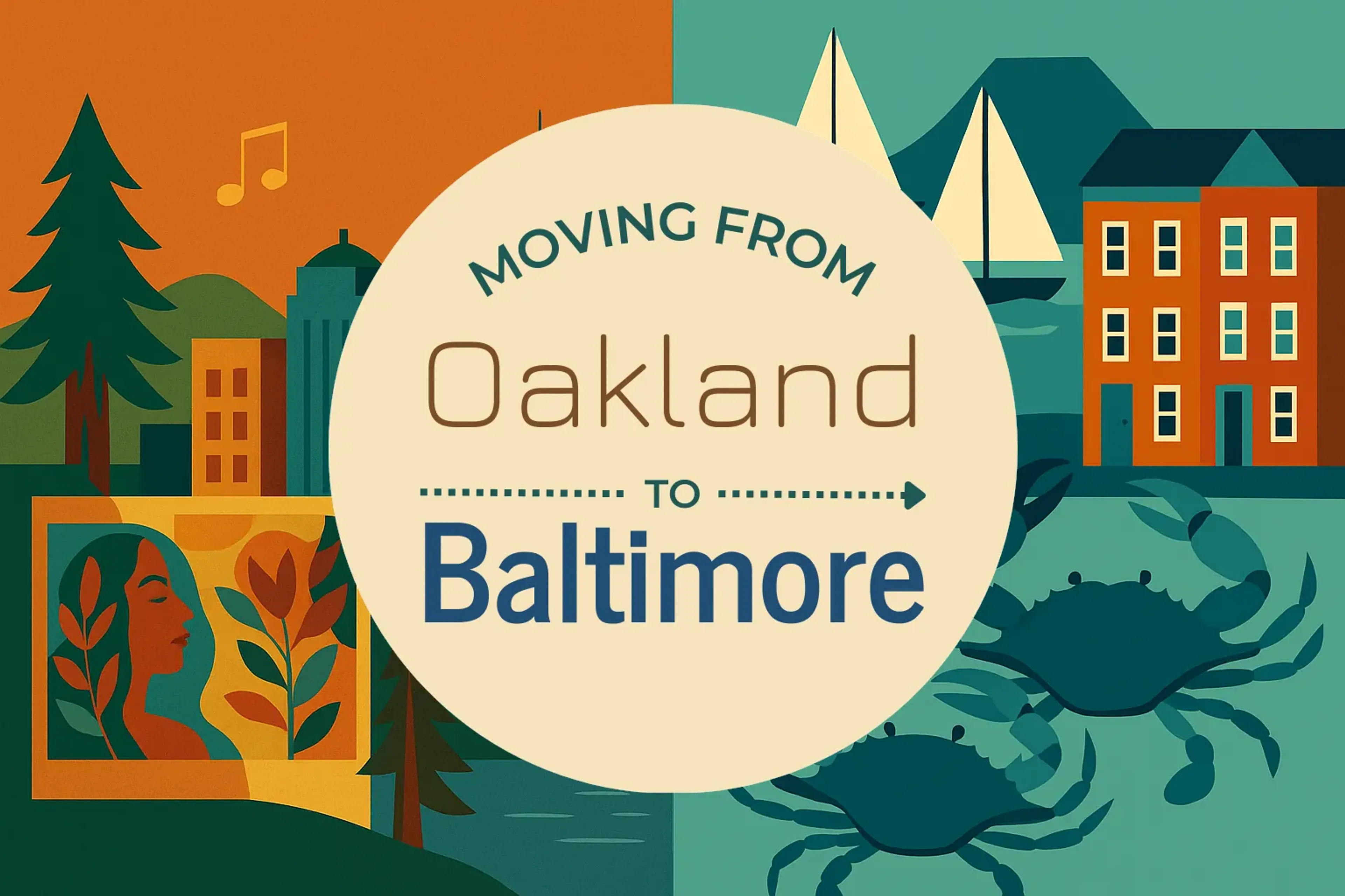 Side-by-side comparison of Oakland to Baltimore moving companies