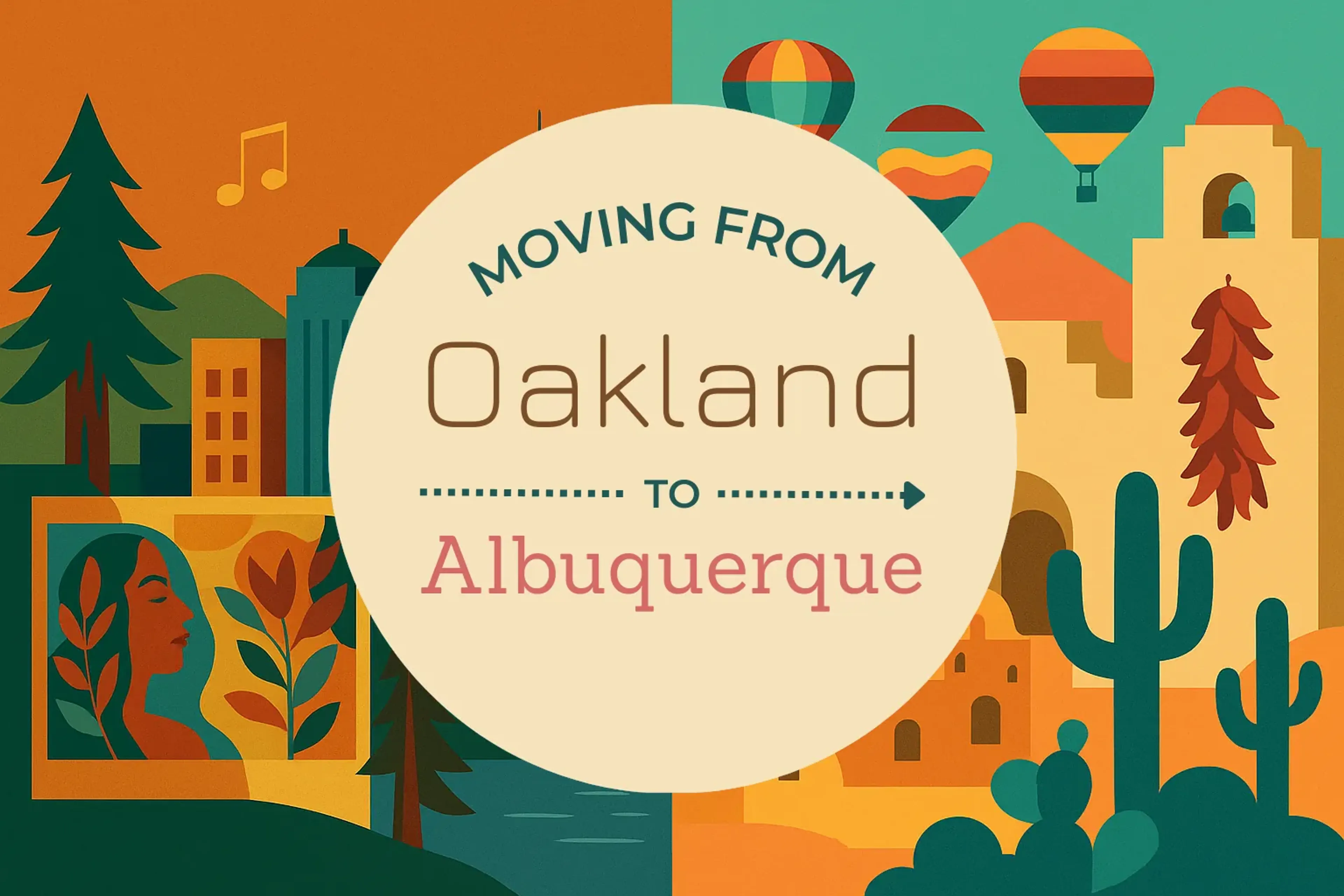 Side-by-side comparison of Oakland to Albuquerque moving companies