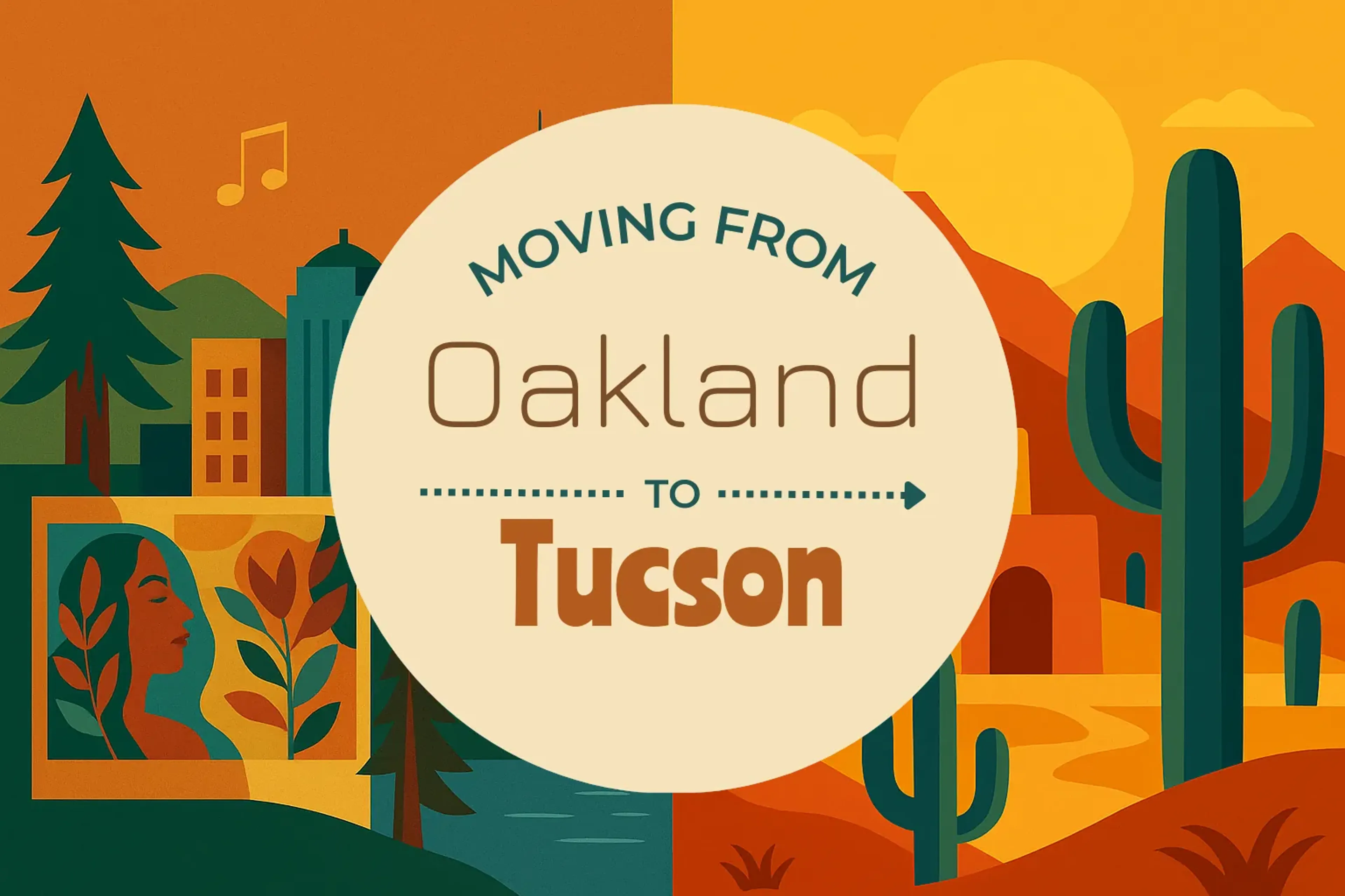 Side-by-side comparison of Oakland to Tucson moving companies