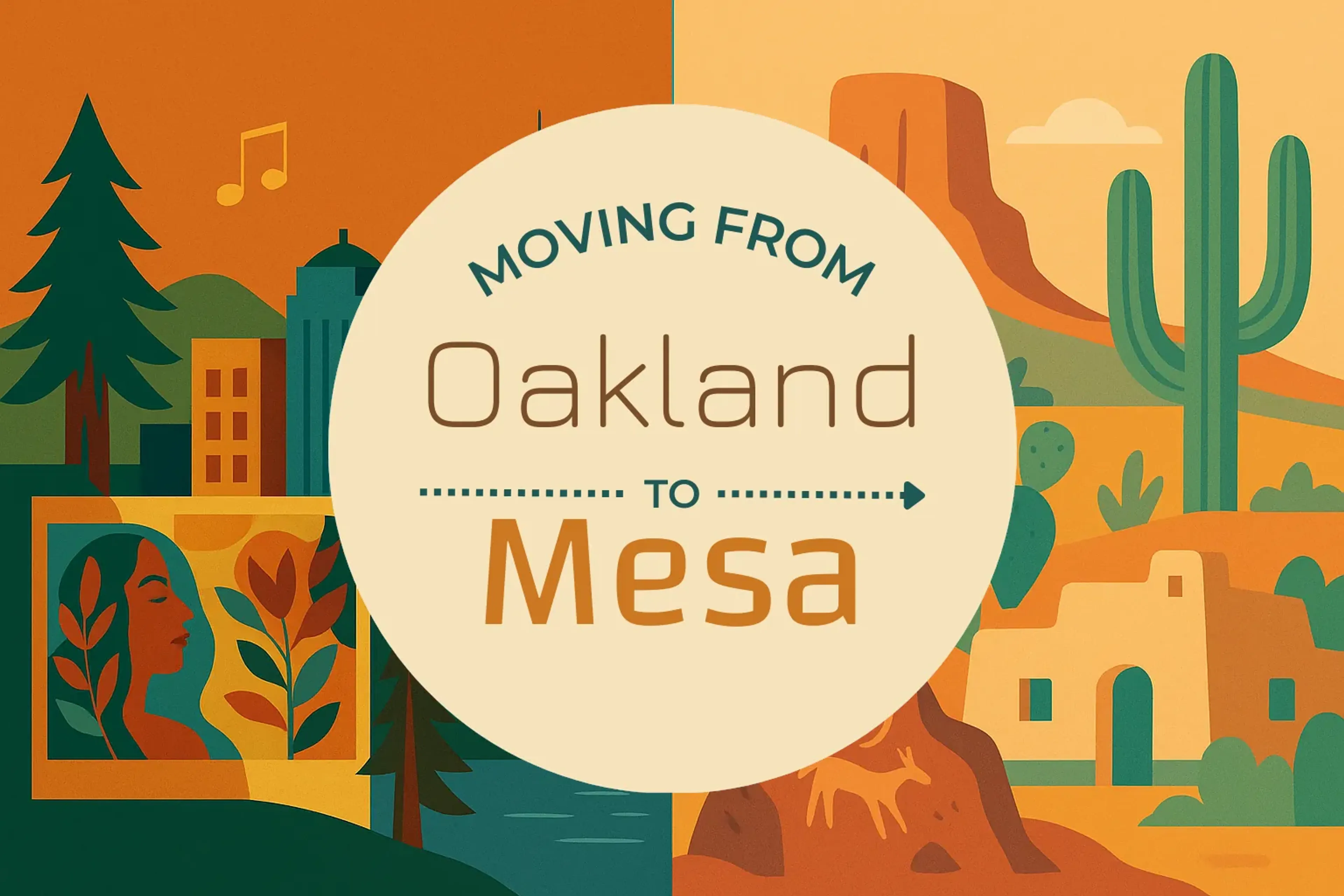 Side-by-side comparison of Oakland to Mesa moving companies