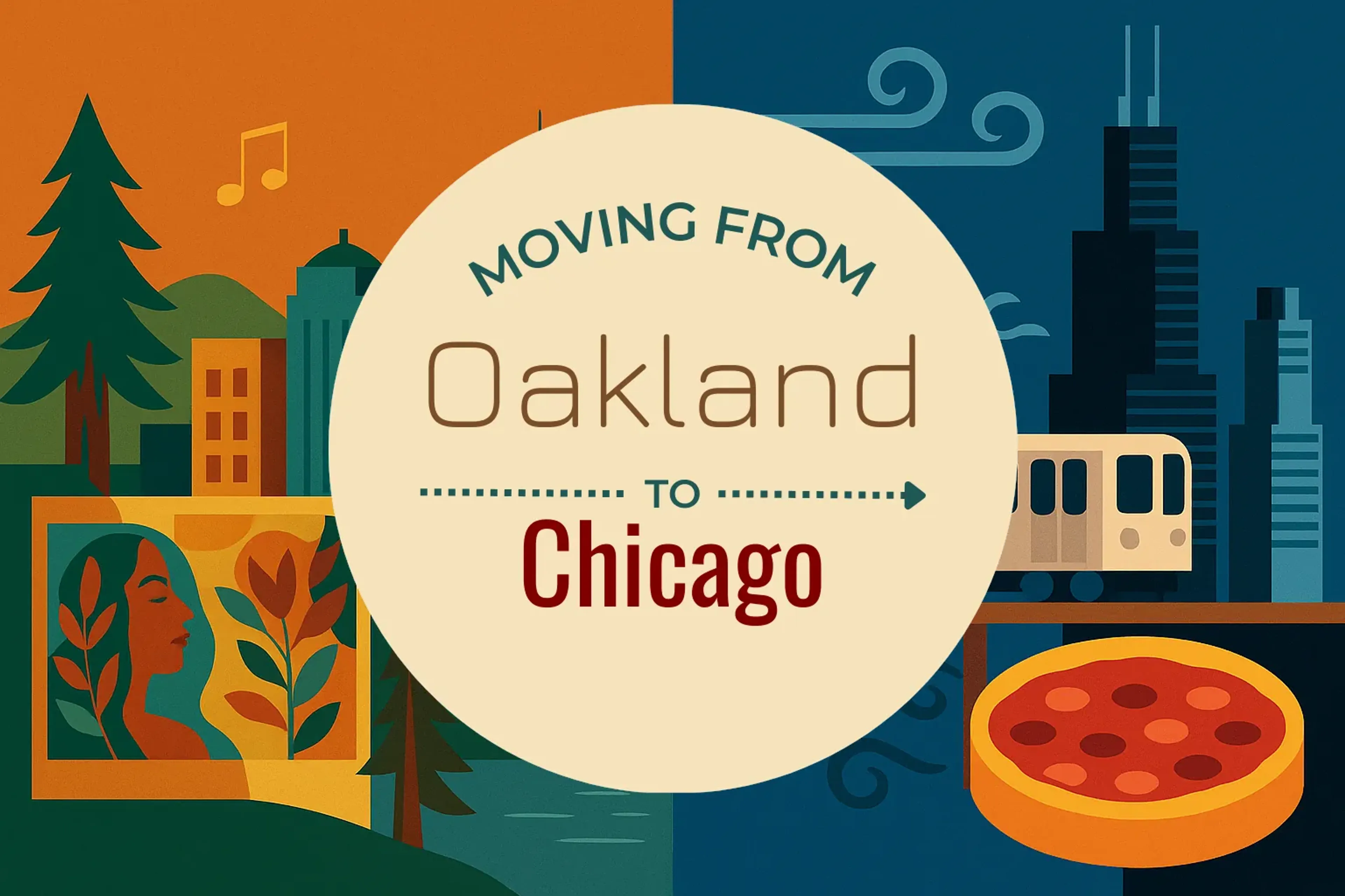 Side-by-side comparison of Oakland to Chicago moving companies