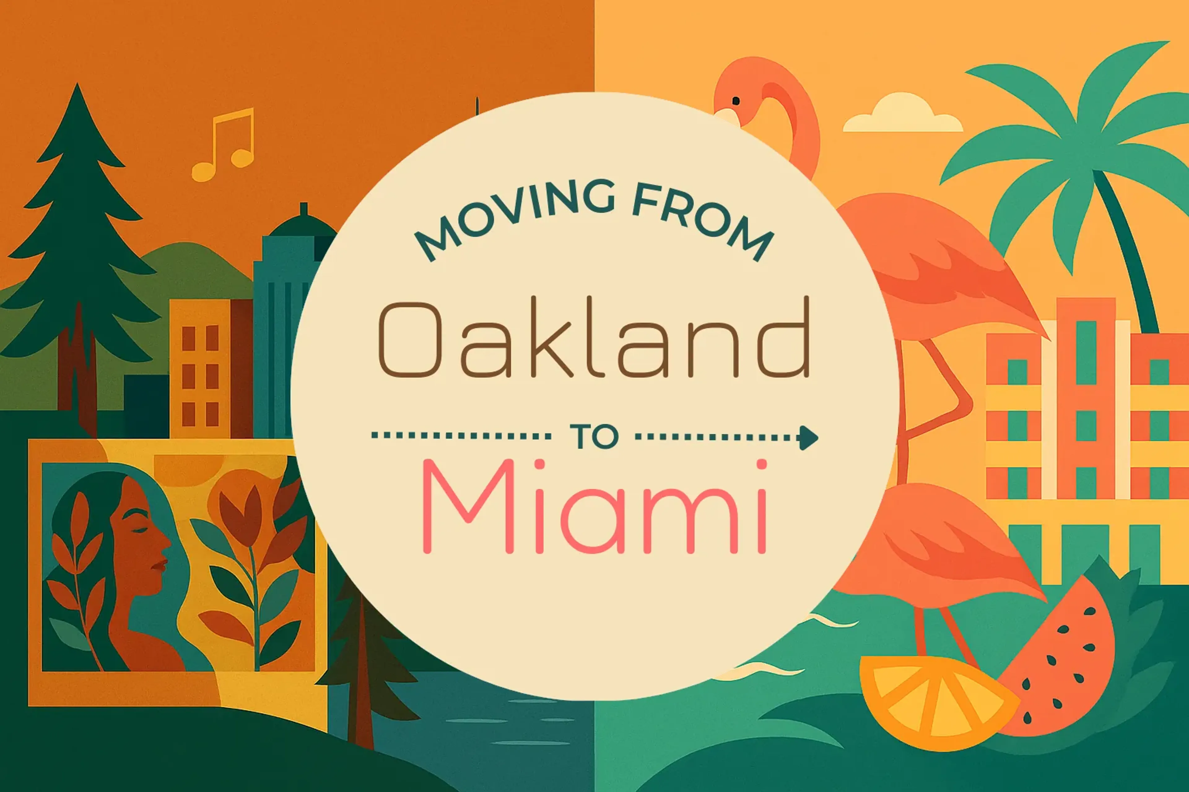 Side-by-side comparison of Oakland to Miami moving companies