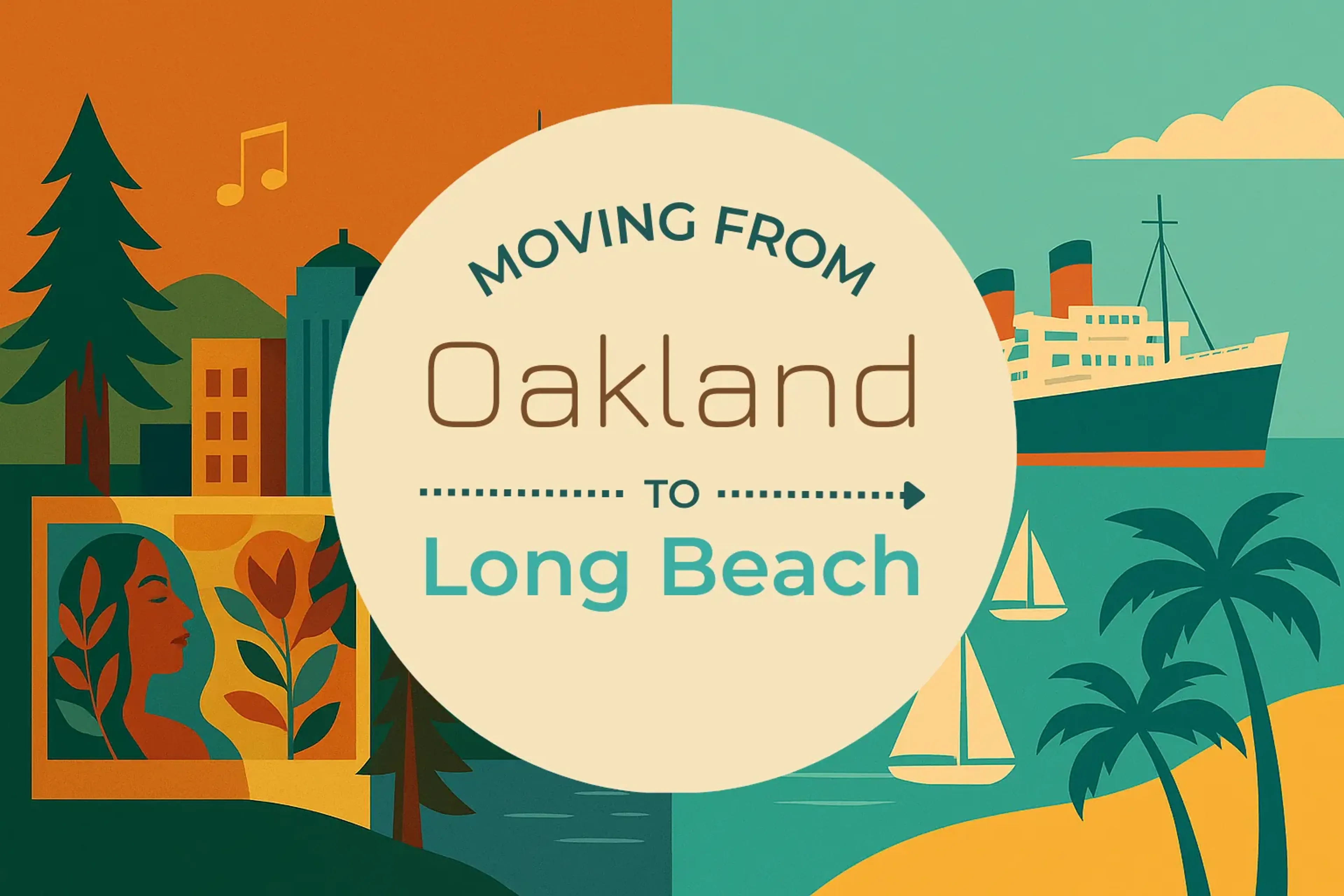 Side-by-side comparison of Oakland to Long Beach moving companies