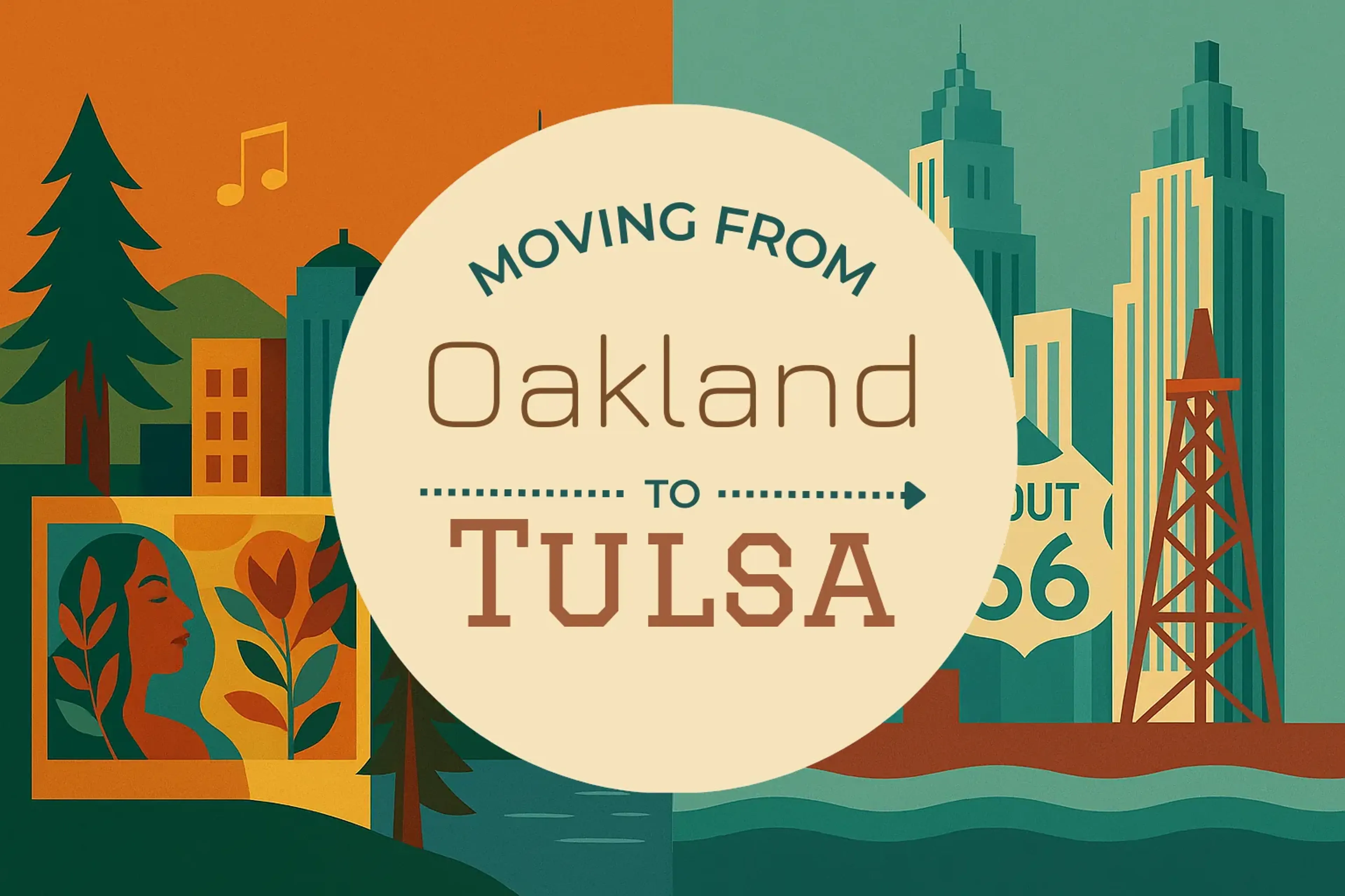 Side-by-side comparison of Oakland to Tulsa moving companies