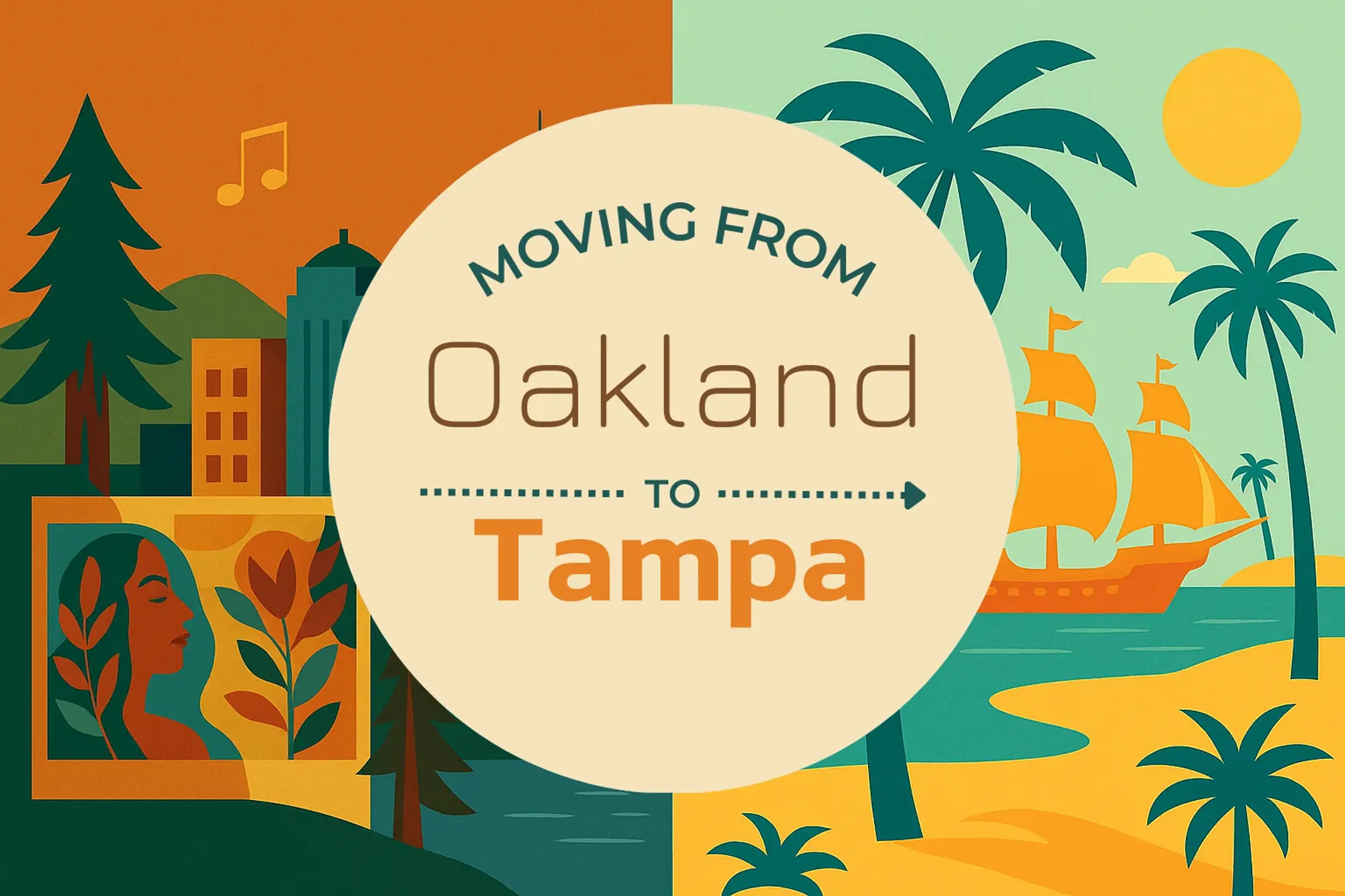 Side-by-side comparison of Oakland to Tampa moving companies