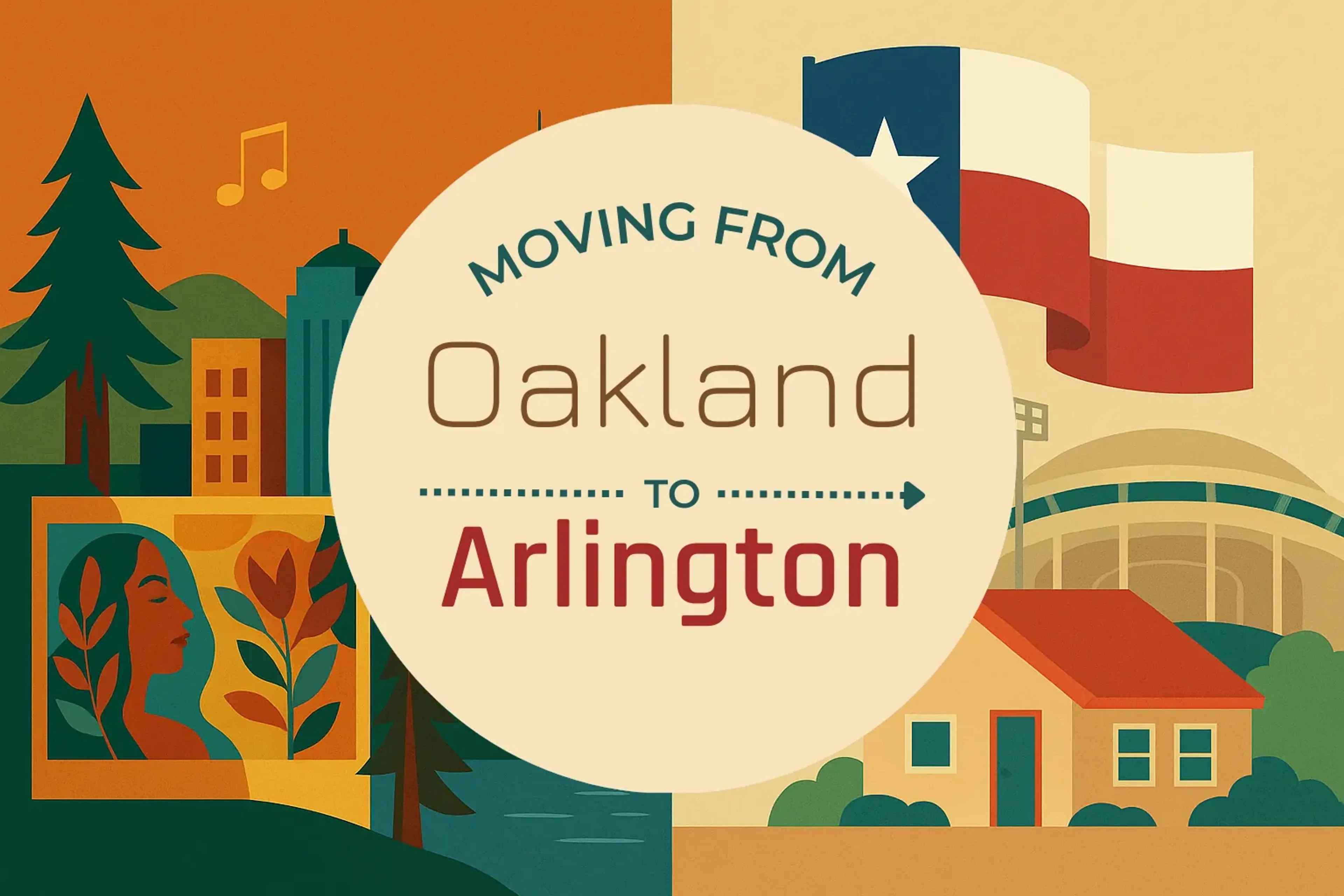Side-by-side comparison of Oakland to Arlington moving companies