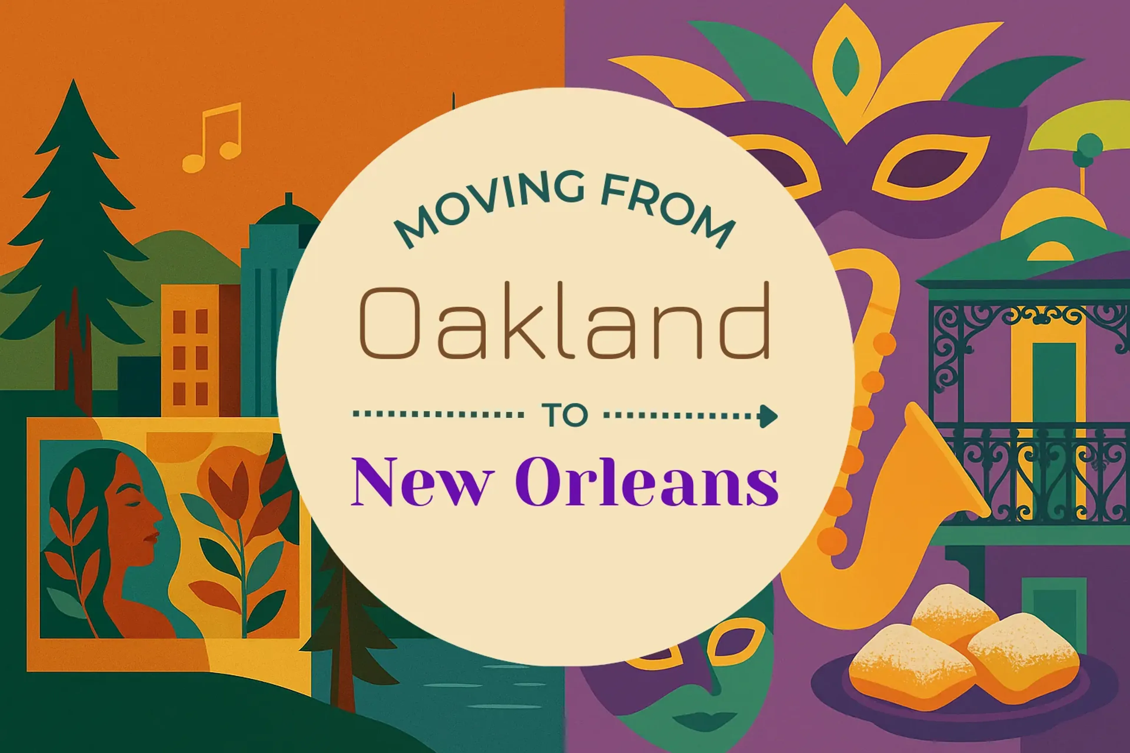 Side-by-side comparison of Oakland to New Orleans moving companies
