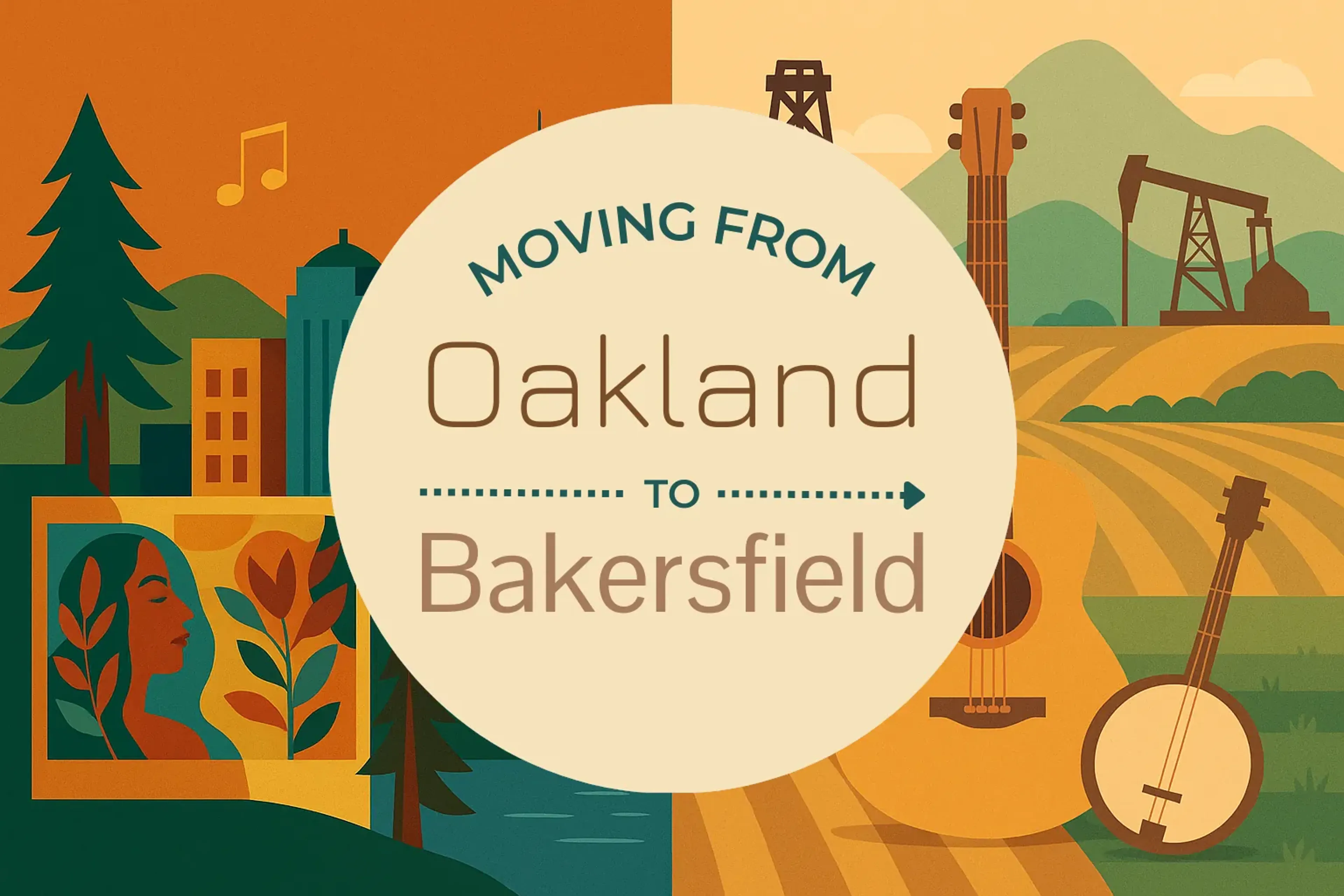 Side-by-side comparison of Oakland to Bakersfield moving companies
